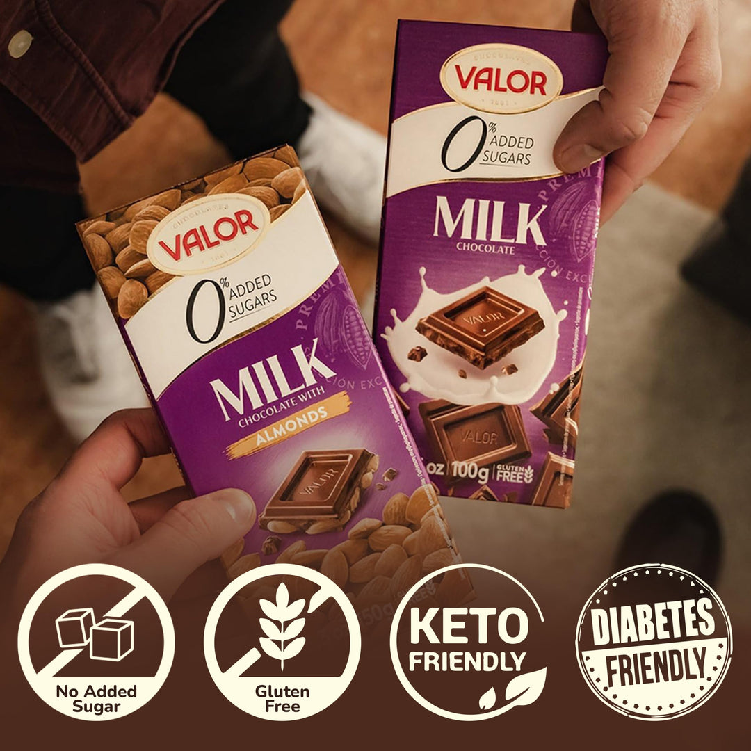Valor - Sugar Free Milk Chocolate Bar (100g)