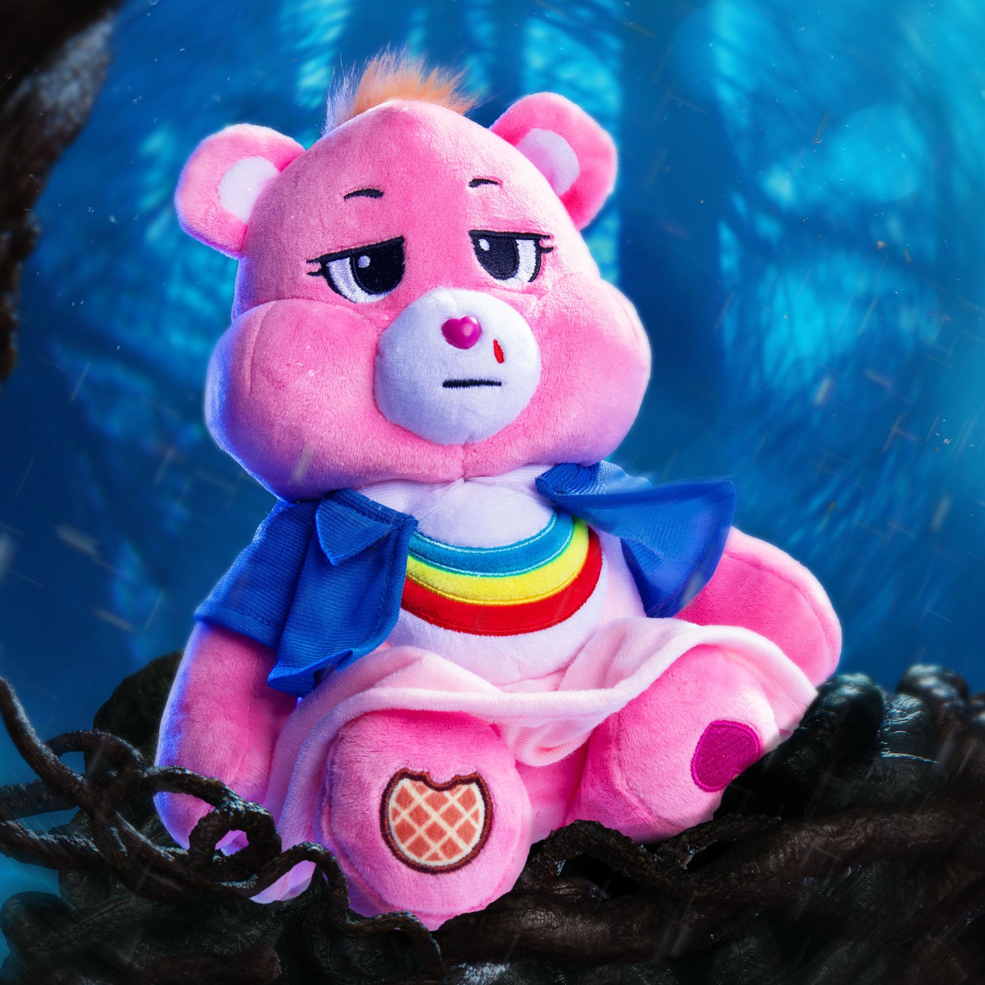 Care Bears Stranger Things 2-Pack Boxed Set - Cheer Bear (Eleven) & Grumpy Bear (Demogorgon) | 11.81in Plush 3
