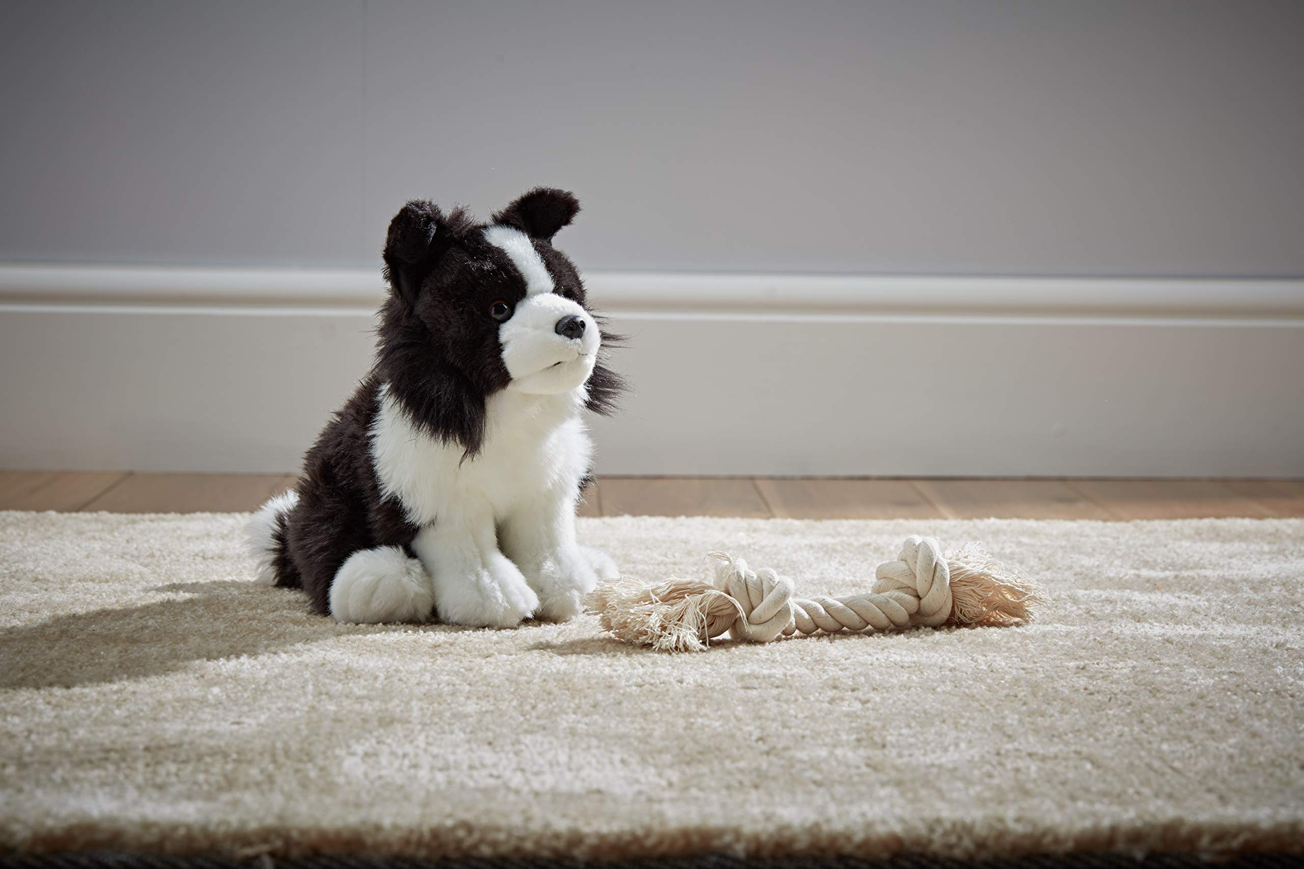 Living Nature Border Collie - Realistic Eco-Friendly Plush Dog Toy, 20cm 4