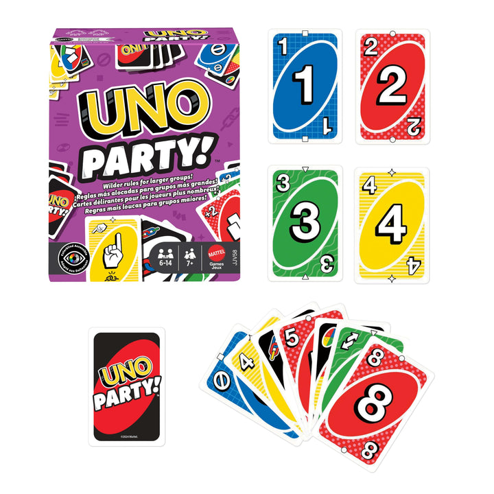 Mattel Games UNO Party Card Game with Deck & Special Rules for Large Groups