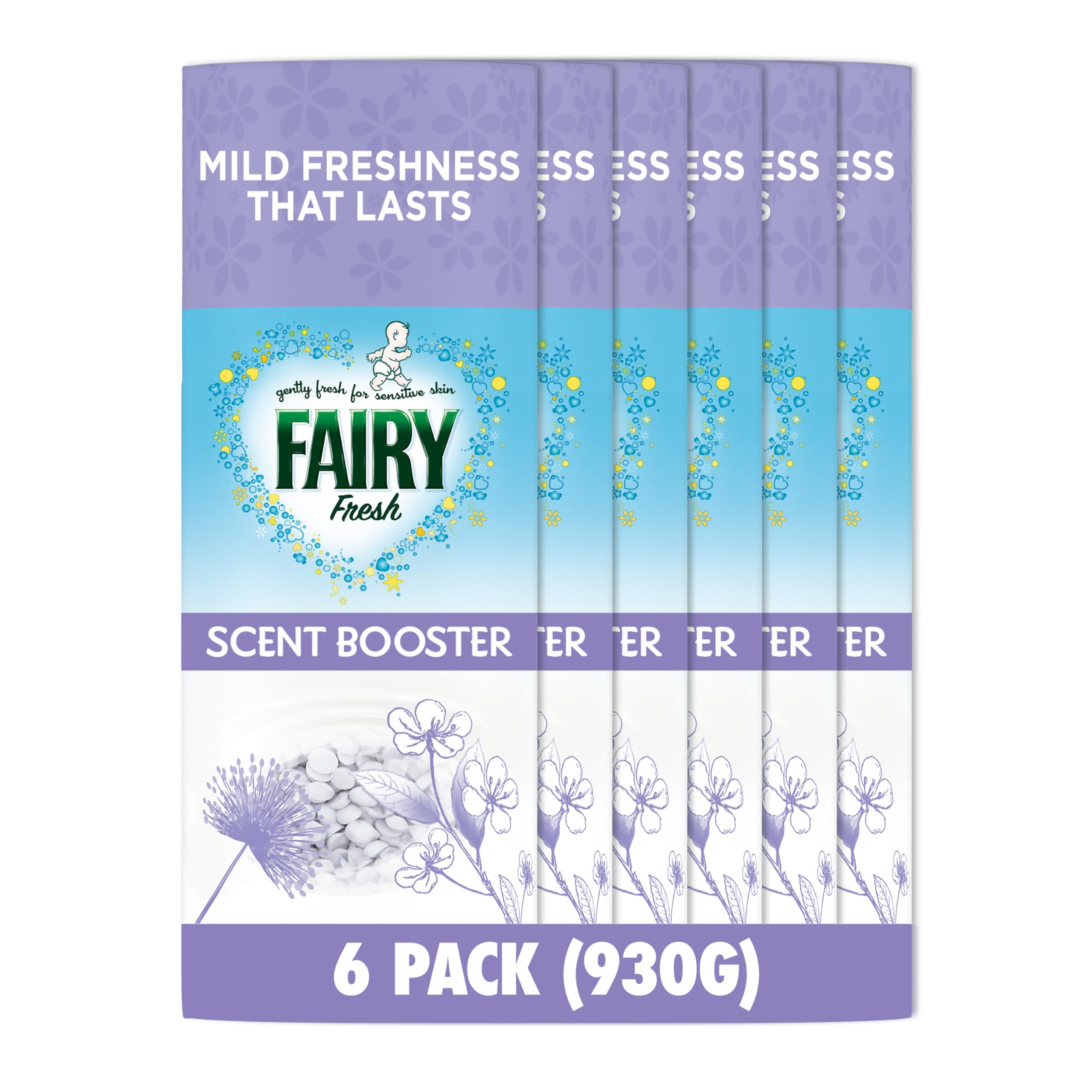 Fairy Non Bio - Silk Tree Blossom & Jasmine In-Wash Scent Booster, 6 Packs x155 g 1