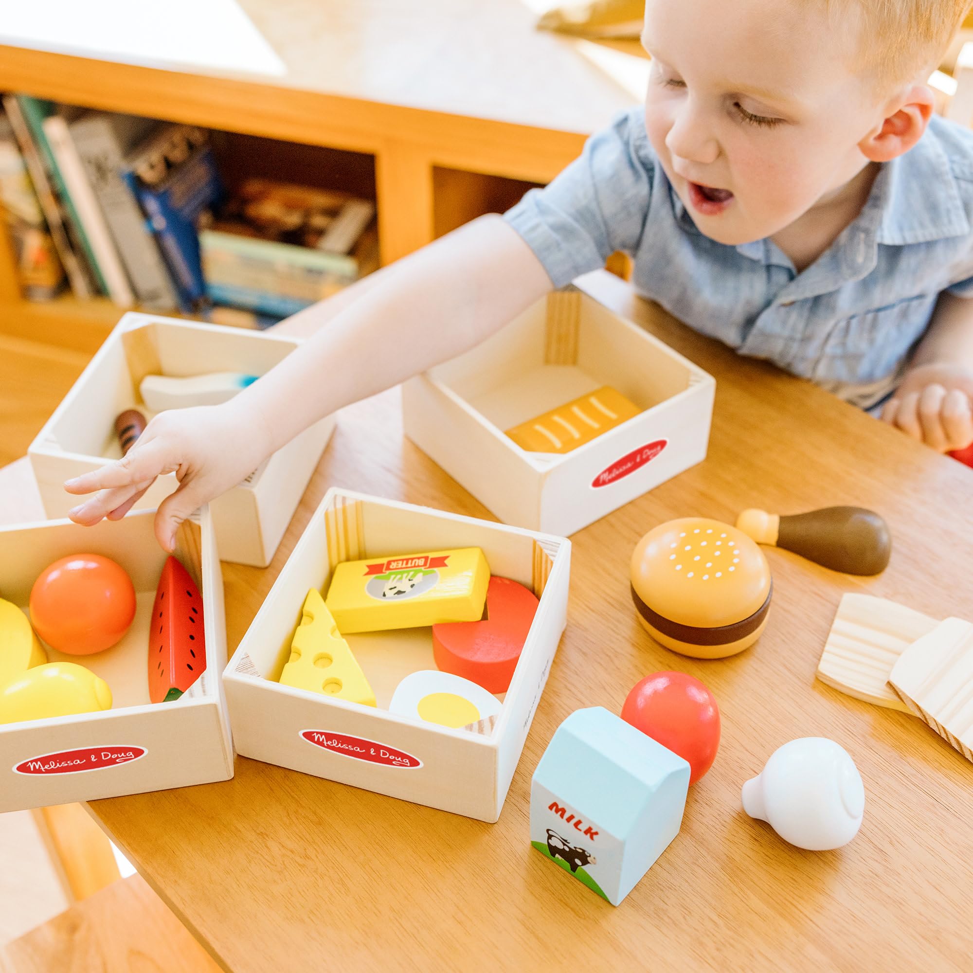 Melissa & Doug Food Groups Wooden Play Food Set - Pretend Play & Educational Toy for Ages 3+ 12