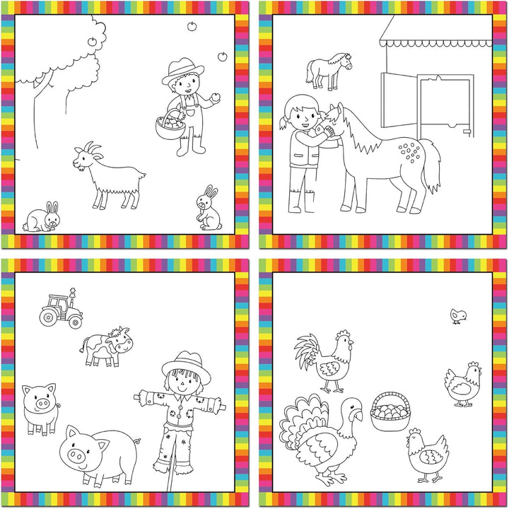 Galt Toys First Water Magic - Baby Farm Animals Reusable Water Colouring Book for Toddlers 18M+