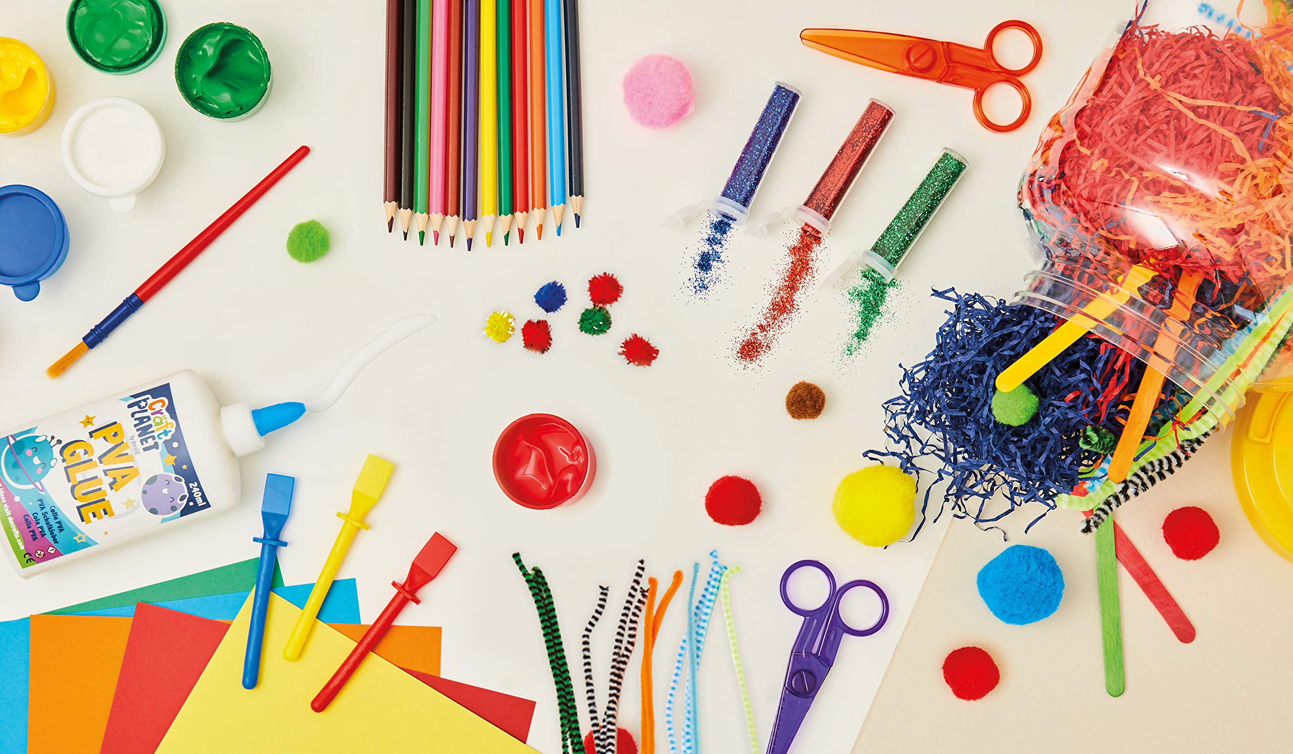 Craft Planet 1 Litre White PVA Glue | Strong, Tacky, Washable | For Paper, Wood & Kids Craft 5