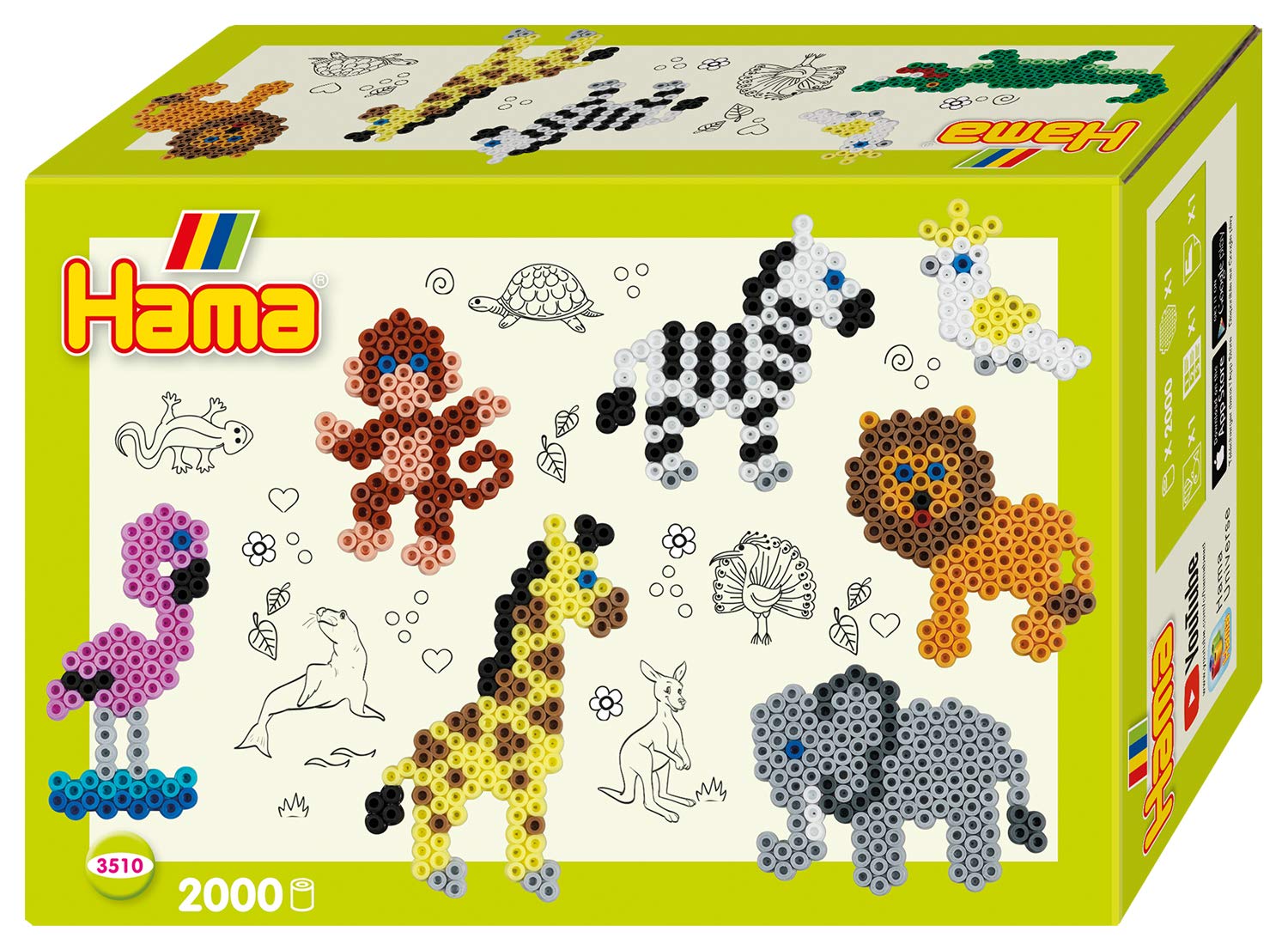 Hama Zoo Small World Beadwork Kit - 2000 Beads | Improves Motor Skills | Kid Age Range 1