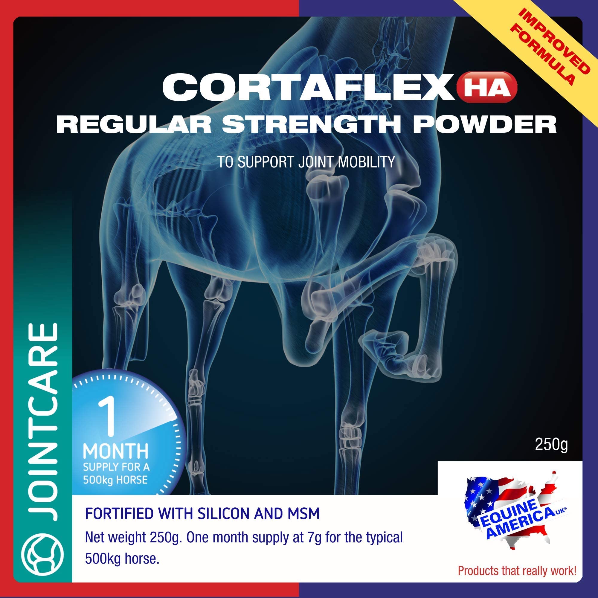 Equine America Cortaflex Regular Strength Powder for Horses - Joint Support | 250 g