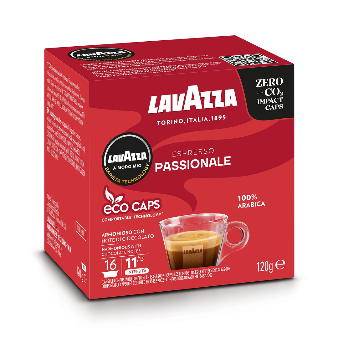 Lavazza A Modo Mio Espresso Passionale - 100% Arabica Coffee Capsules for Nespresso Original Machines