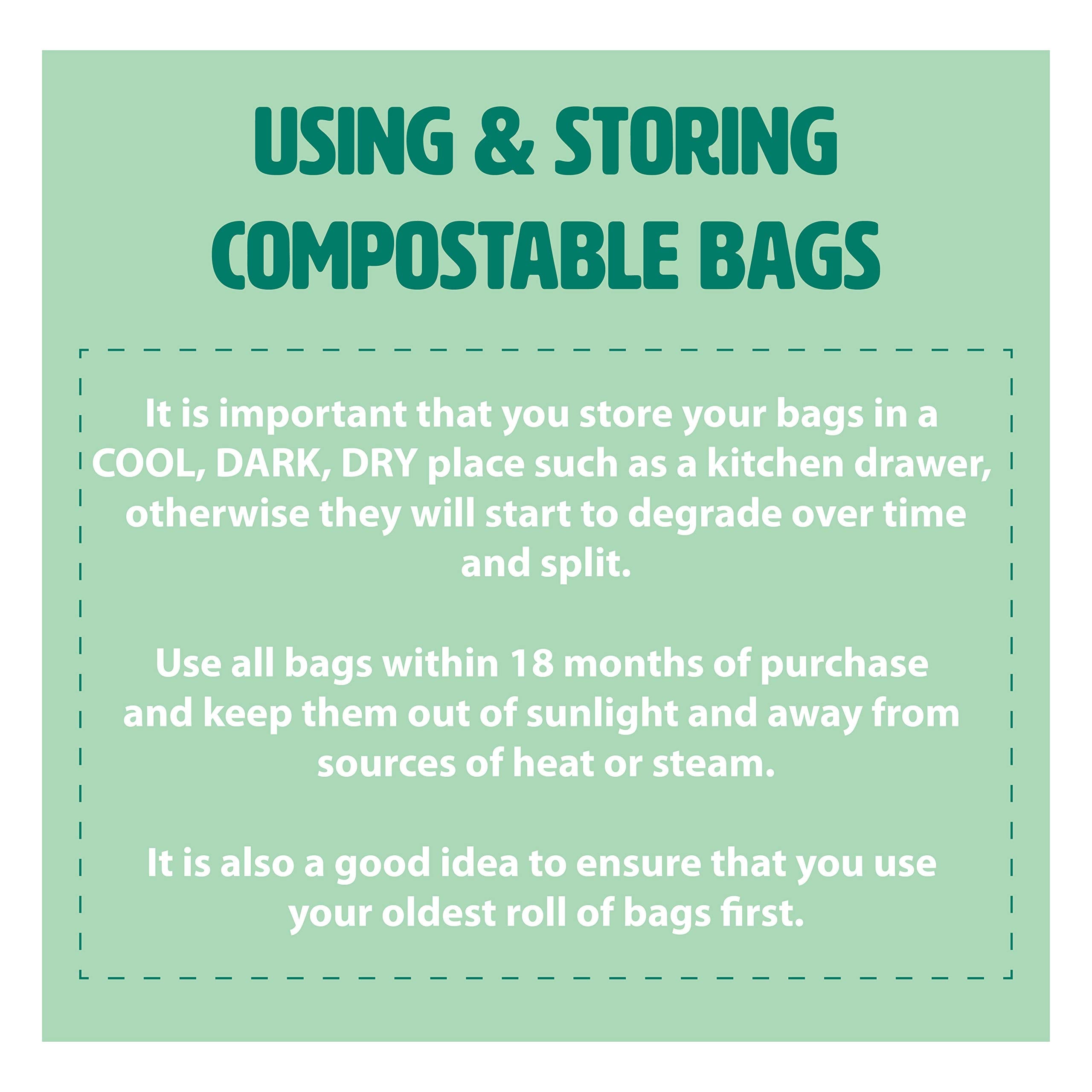 All-Green VC 10L-4 Compostable Kitchen Caddy Bin Liners - 10 Litre, 100 Bags 5
