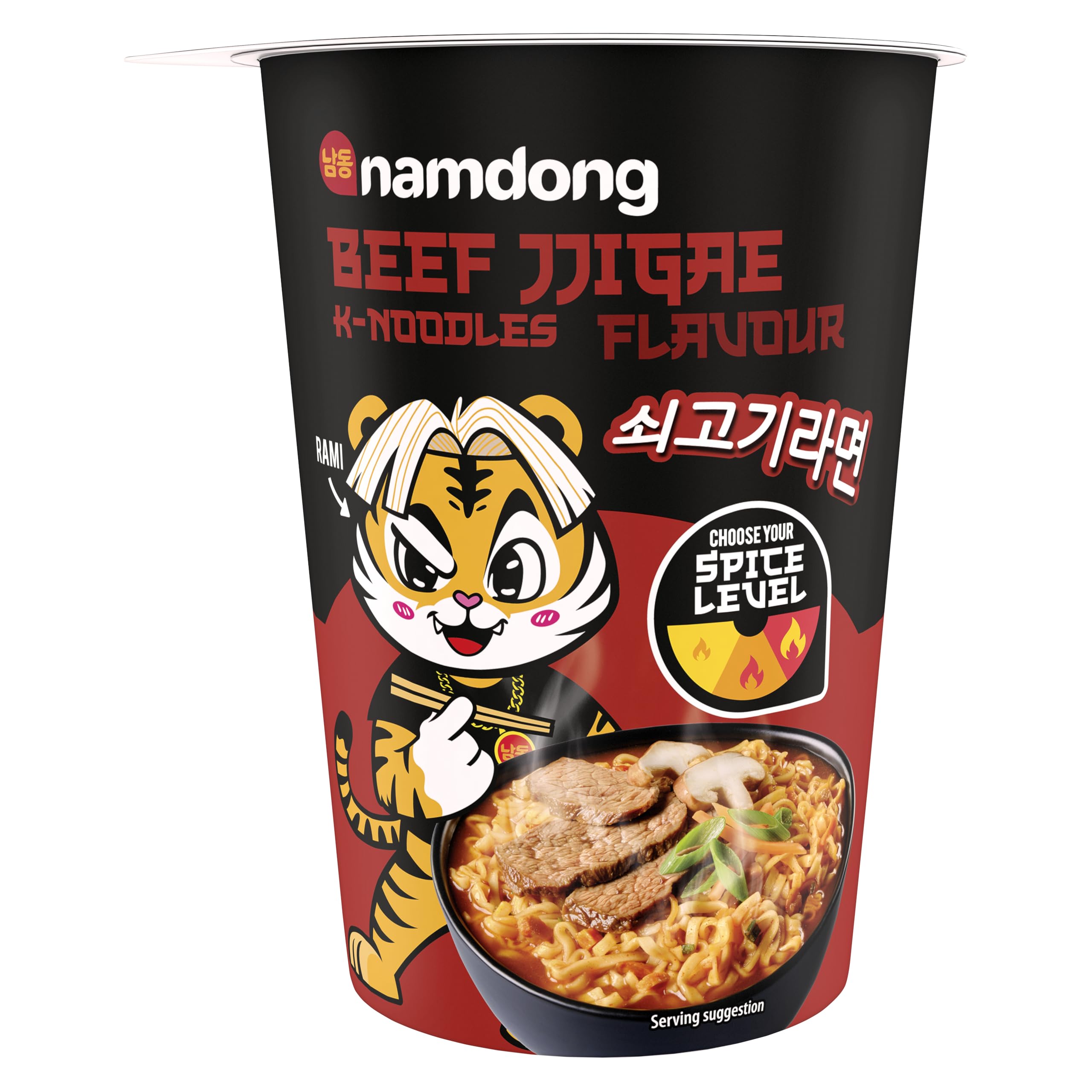 Namdong Beef Jjigae Noodle Pot - Korean-Style Instant Noodles with Spicy Chilli Sachet 2