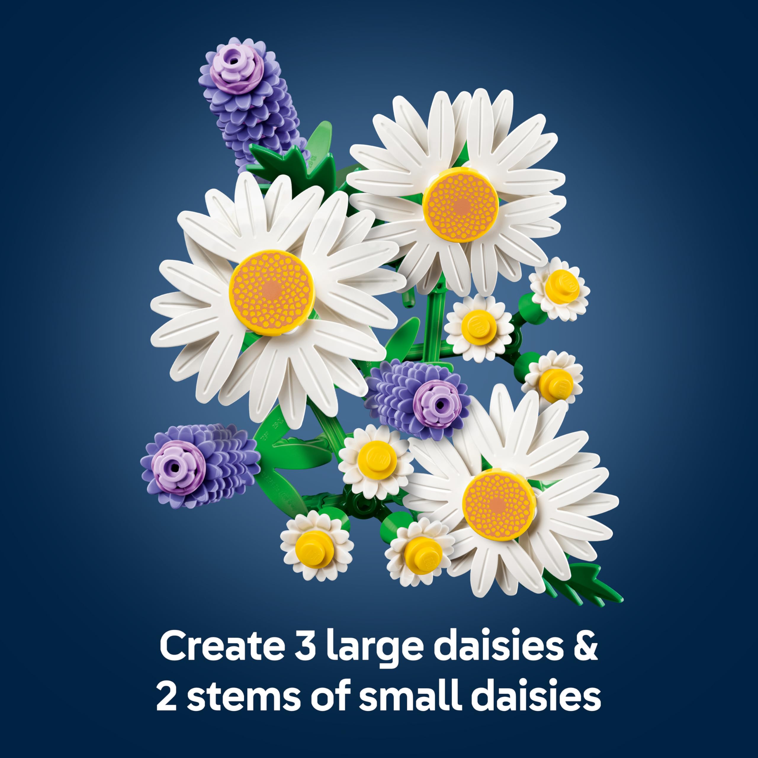 LEGO Botanicals Daisies Artificial Flower Bouquet Building Set for Ages 9+ 3