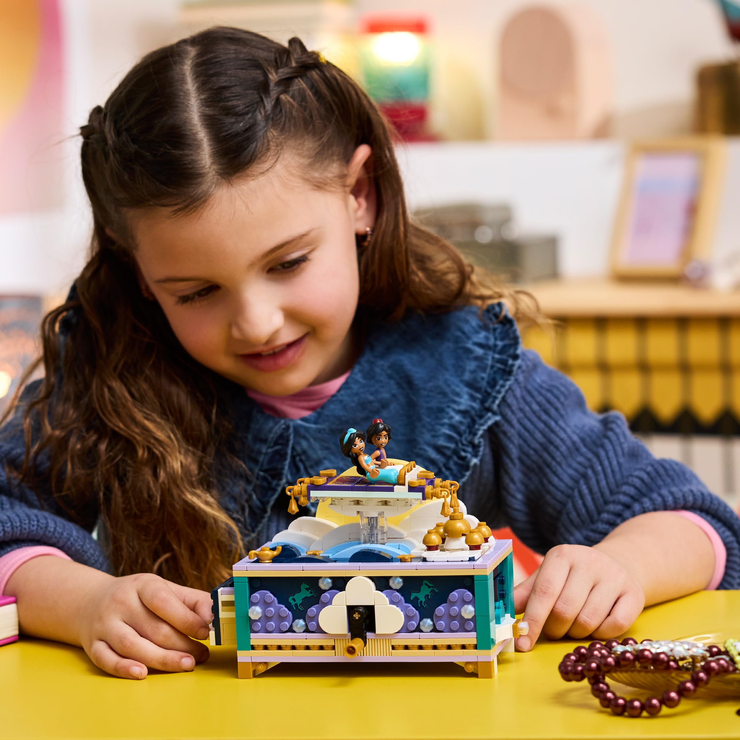 LEGO Disney Princess Jasmine's Jewellery Box Set 43295 Building Toy for Ages 6+ | Includes 2 Minifigures