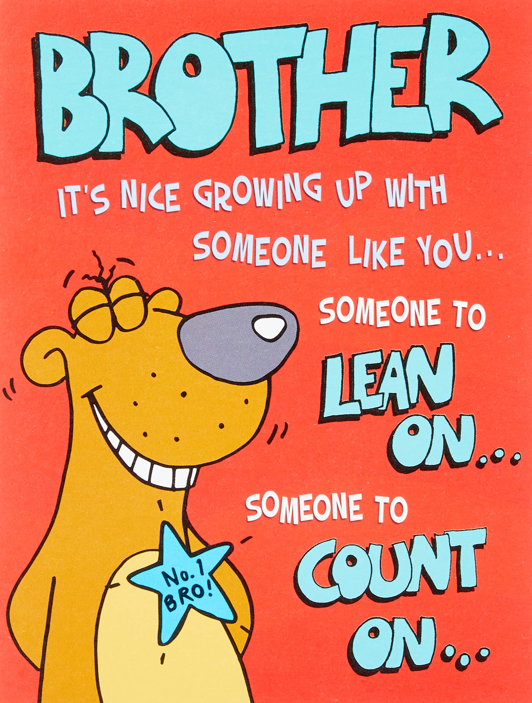 Piccadilly Greetings Humour Birthday Card for Brother - Someone to Lean On | 8 x 6 Inches