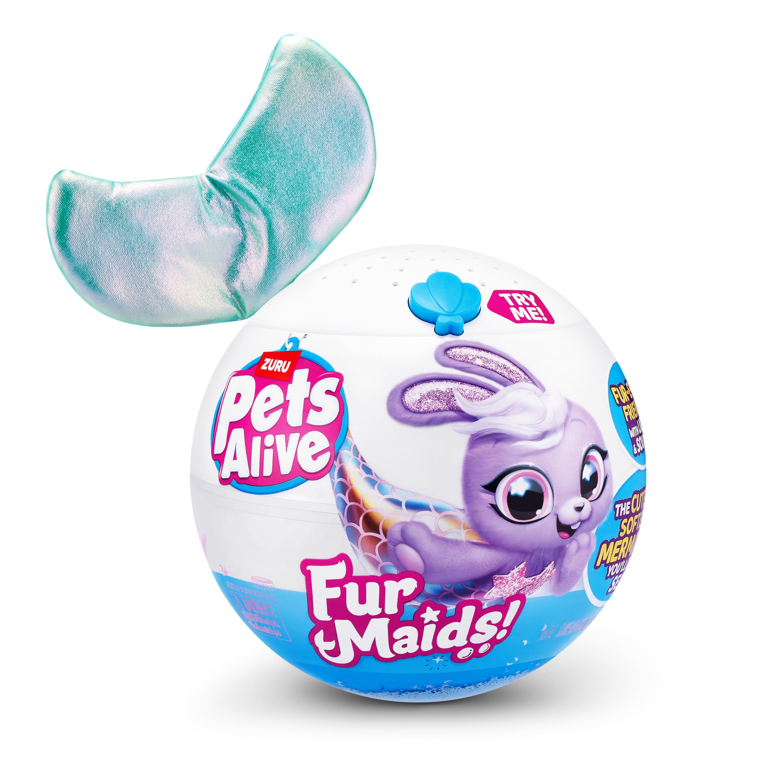 Pets Alive Furmaids by ZURU - Electronic Soft Mermaid Plush Toy with Lights & Sounds (Green) 4