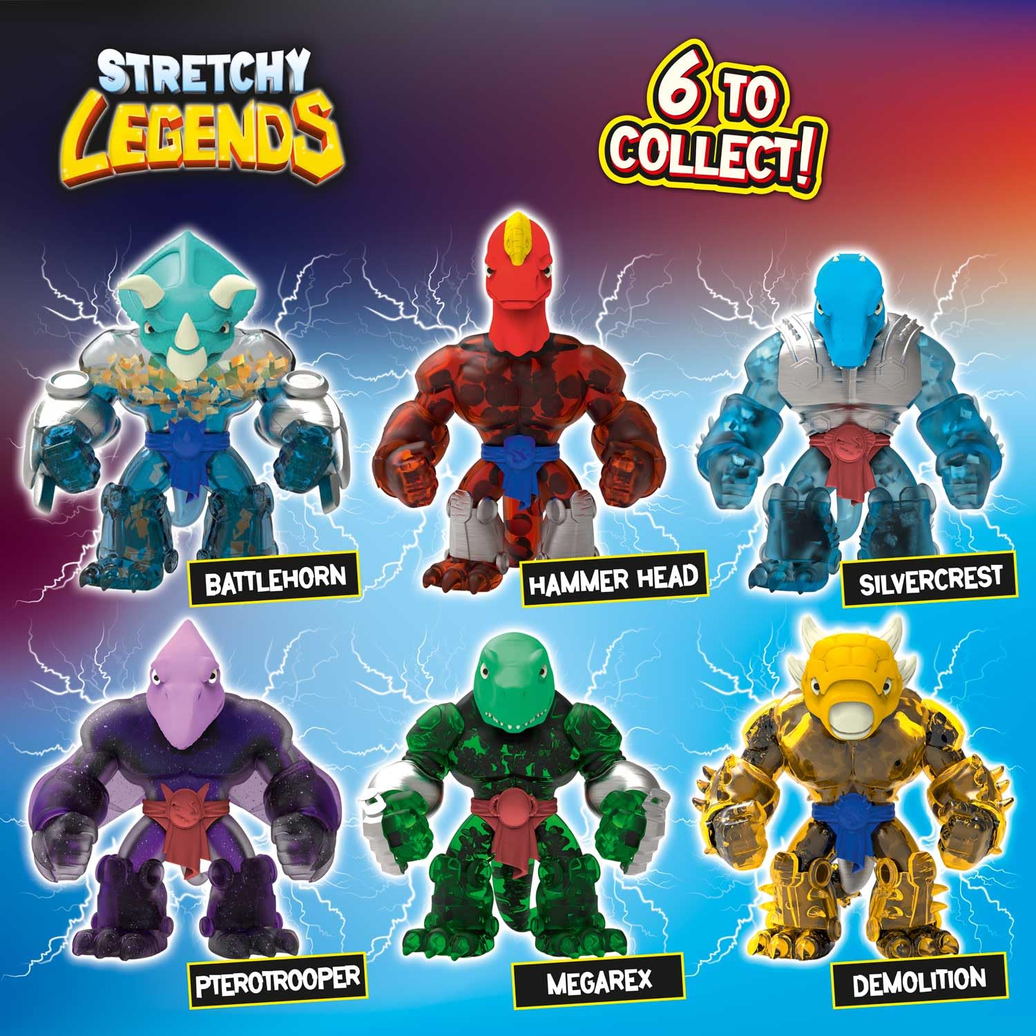 STRETCHY LEGENDS Hammer Head Action Figure - Stretchy Squishy Toy for Kids 3 Years and Up 5