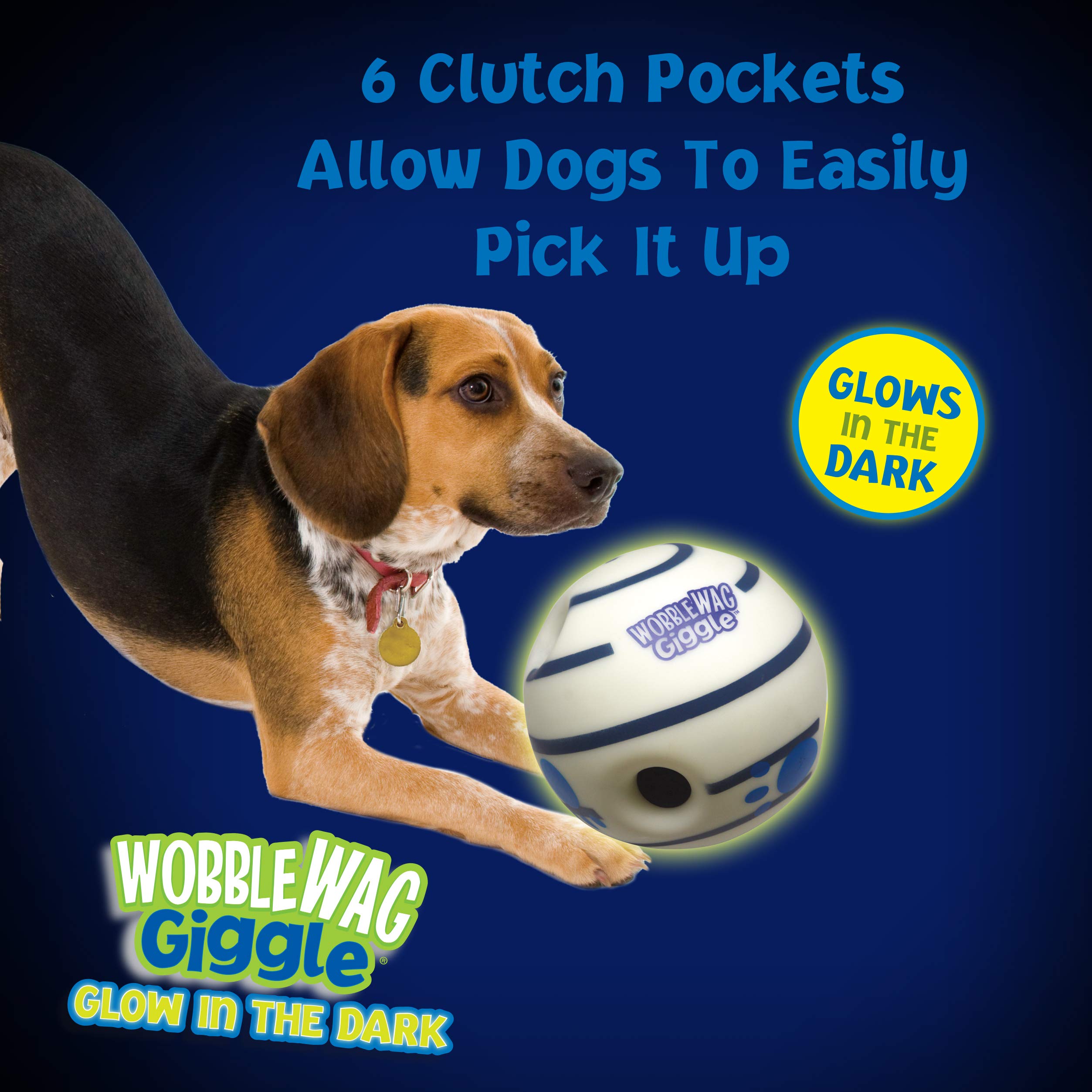 Wobble Wag Giggle Ball - Interactive Dog Toy with Glow in the Dark Feature | Durable Vinyl 4