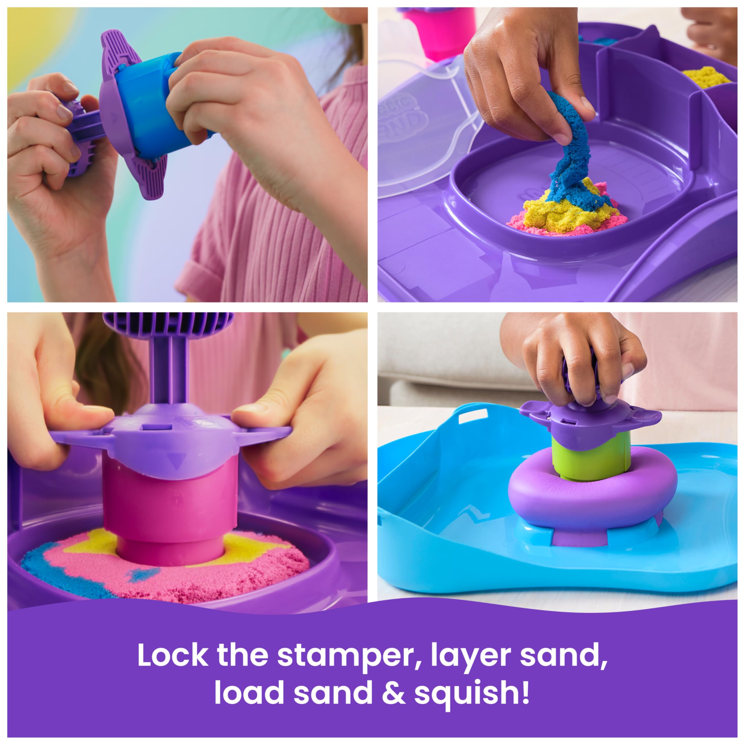 Kinetic Sand SquishMotion Playset with 453g Sand, 5 Tools & Reusable Case | Ages 5+ 3