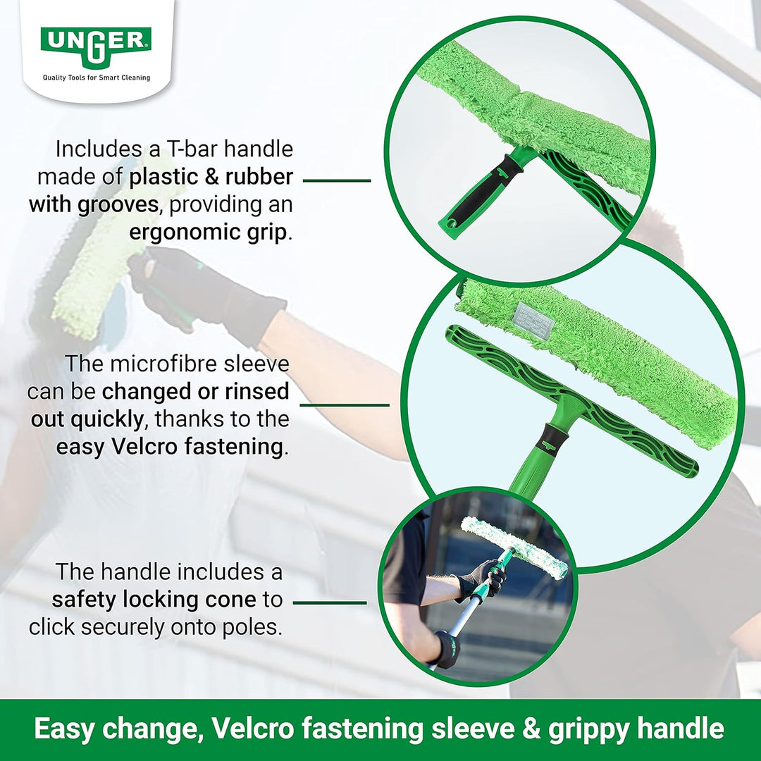 Unger MicroStrip 79020 Window Washer 35 cm Microfibre Cover with Dirt Pad