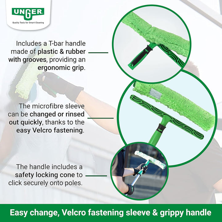 Unger MicroStrip 79020 Window Washer 35 cm Microfibre Cover with Dirt Pad