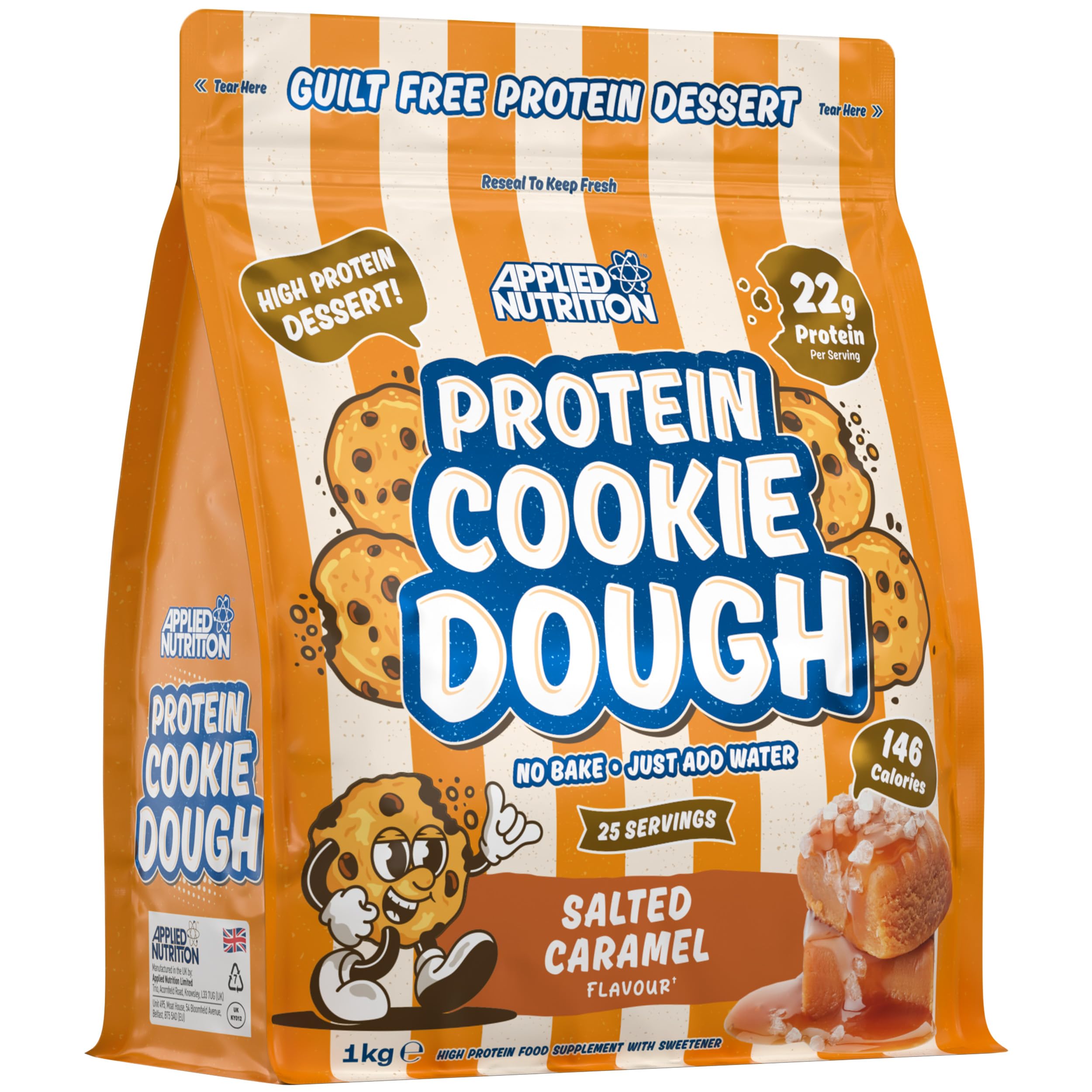 Applied Nutrition Protein Cookie Dough - High Protein Snack, Over 22g Protein | 1kg 1
