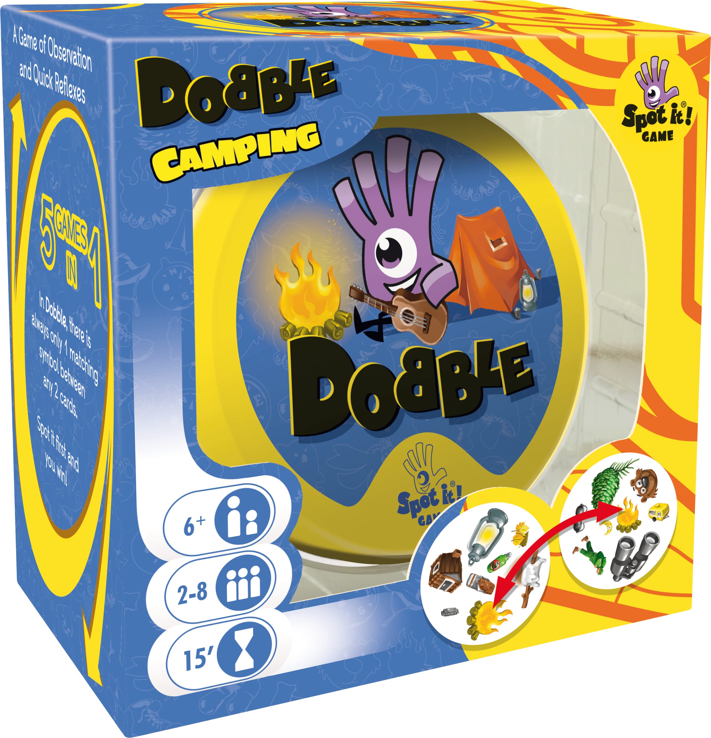 Asmodee Dobble Camping Card Game for Ages 6+ | 2-8 Players | 15-Minute Play Time 4
