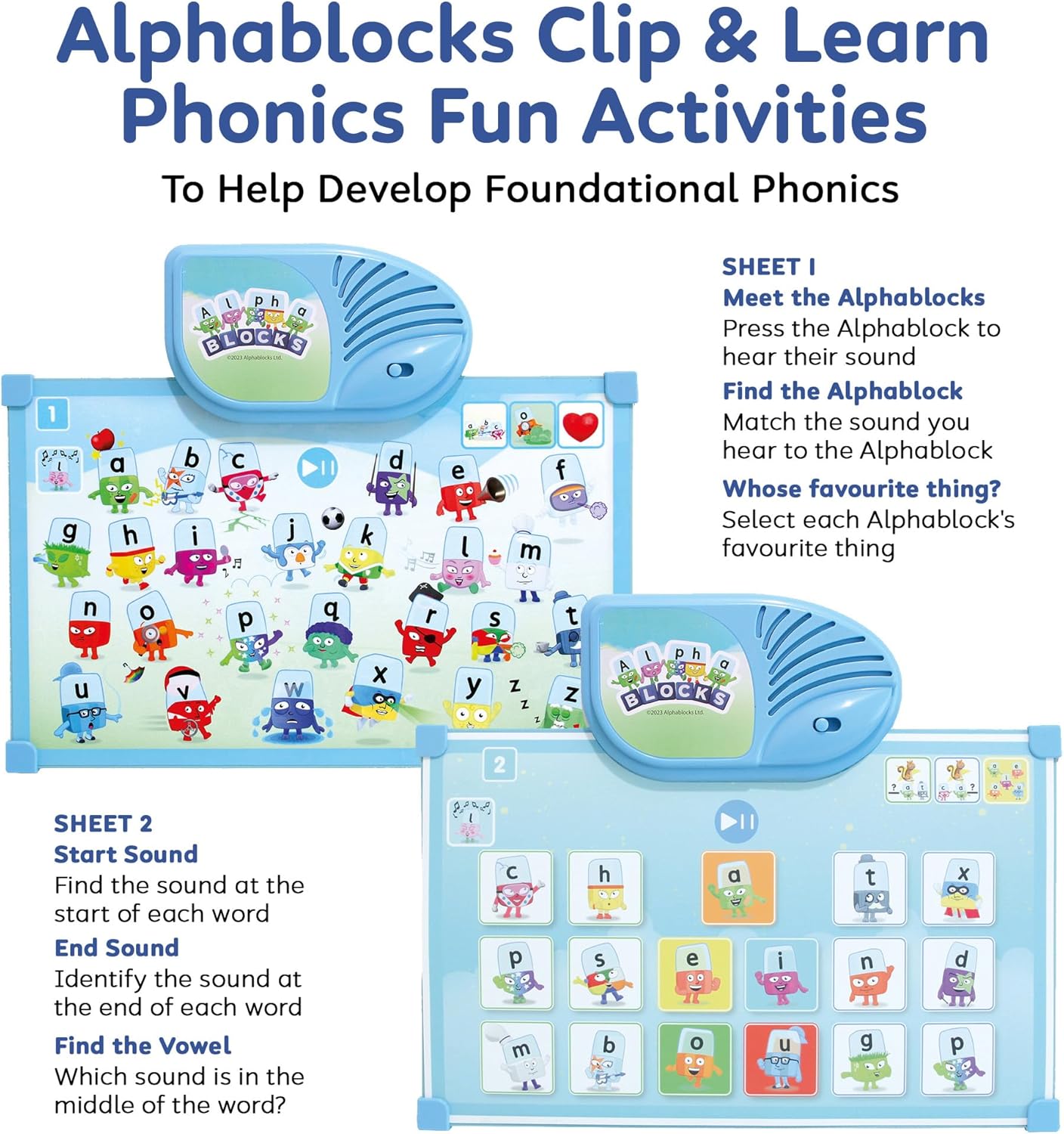 Alphablocks AN25 Clip & Learn Phonics Toy - Interactive Alphabet Learning for Toddlers 18M+ 7