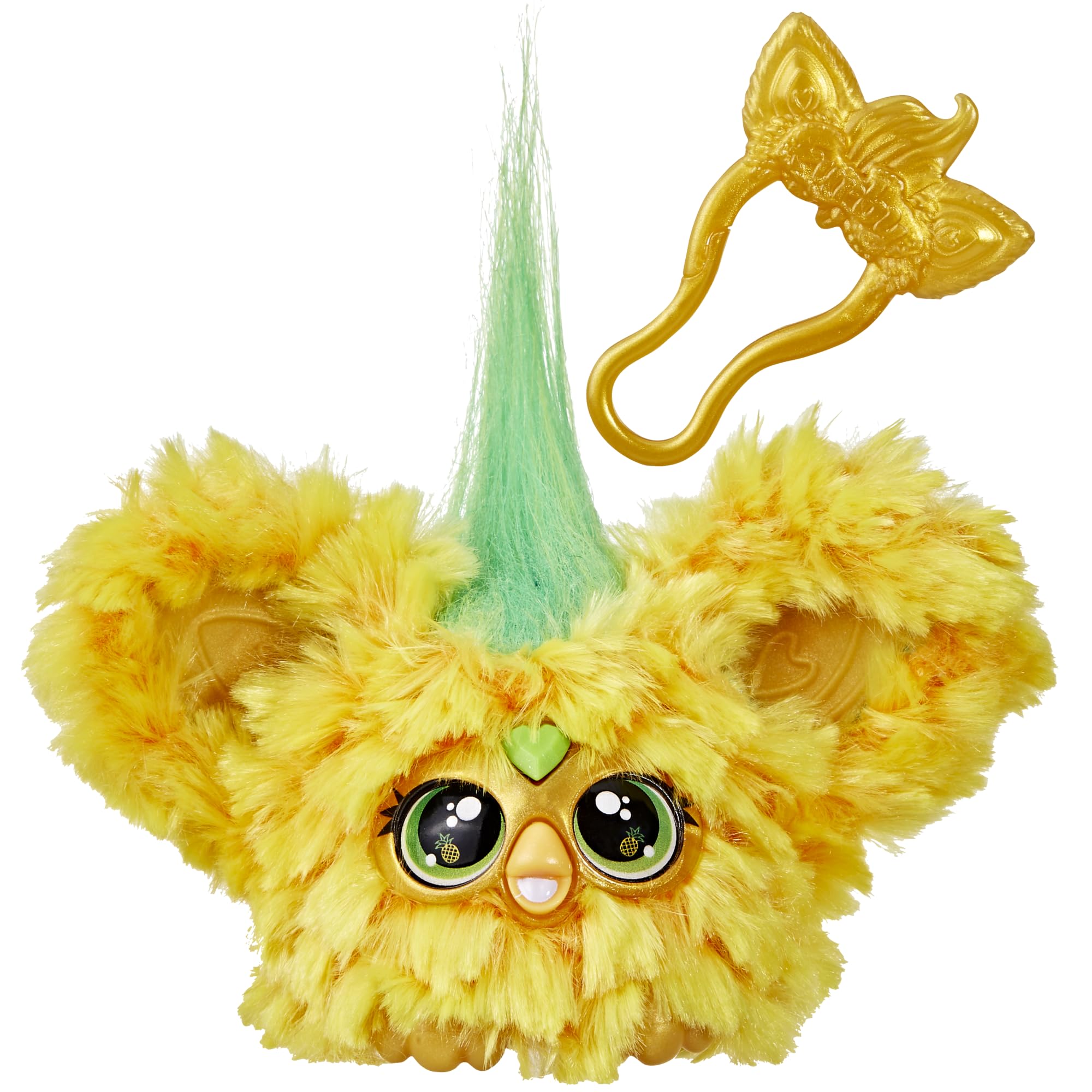 Furby Furblets Hoo-Lah Mini Electronic Plush Toy - 45+ Island Sounds | Keychain Clip | Ages 6+