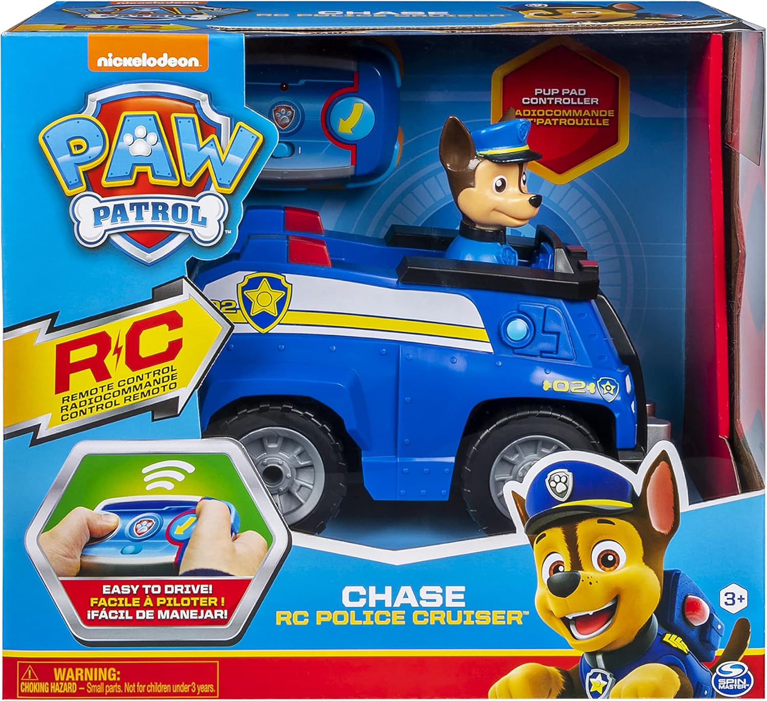 PAW Patrol Chase Remote Control Police Cruiser - 2-Way Steering Vehicle for Kids 4