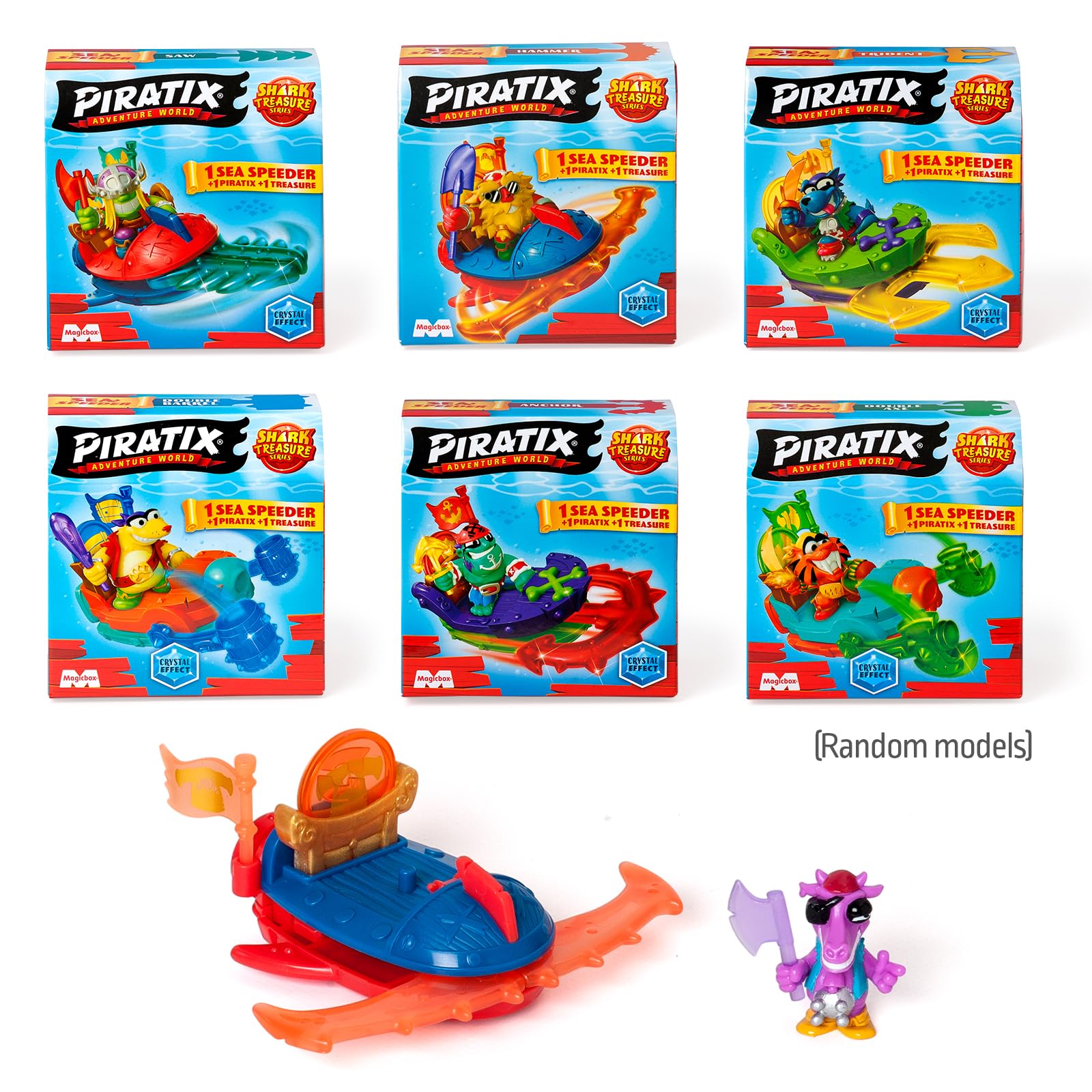 PIRATIX ADVENTURE WORLD Shark Treasure Series Sea Speeder Collectible Boat | Multicolor | Ages 3+ 2