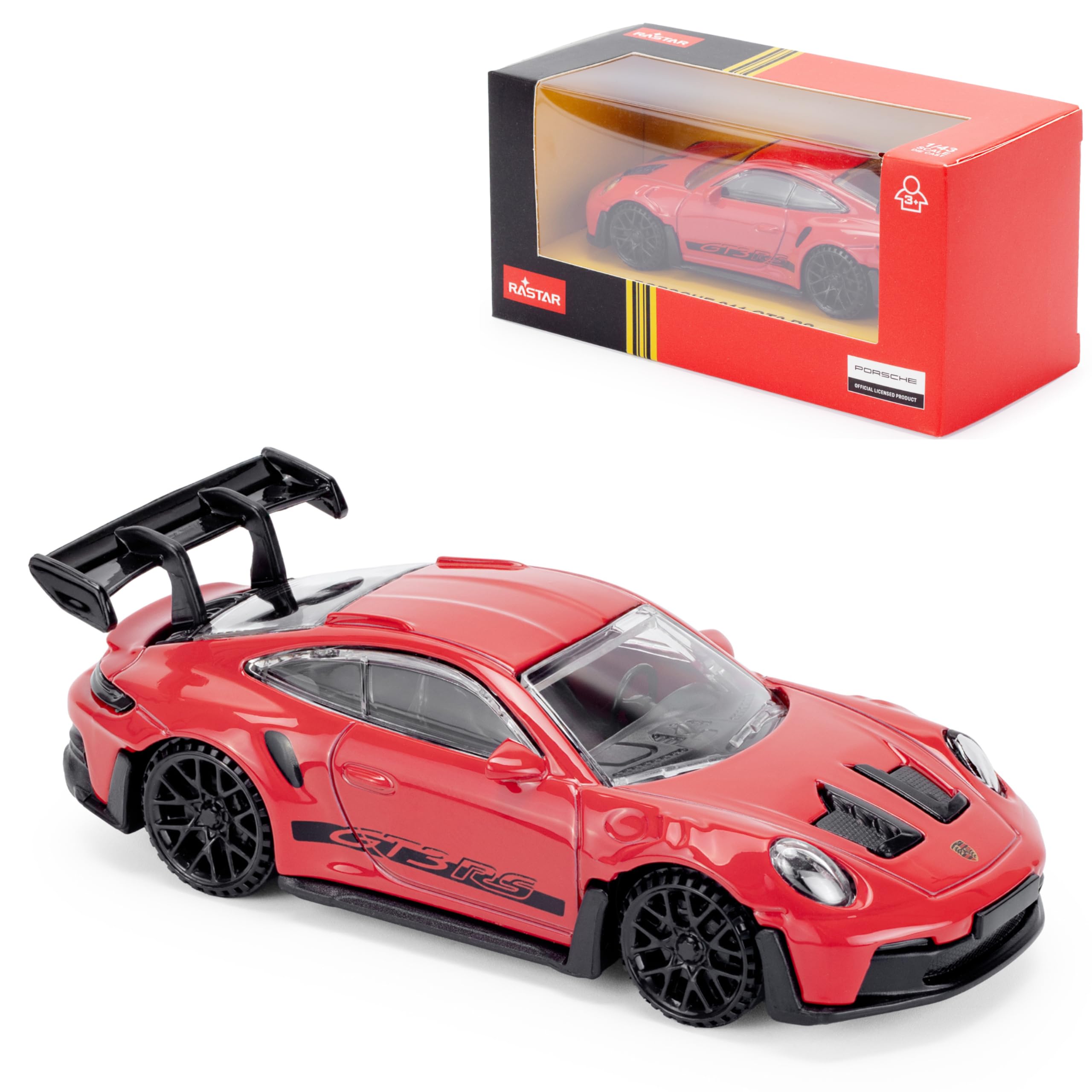 CMJ Porsche 911 GT3 RS Die-Cast Model Car - 1:43 Scale, Red Metal