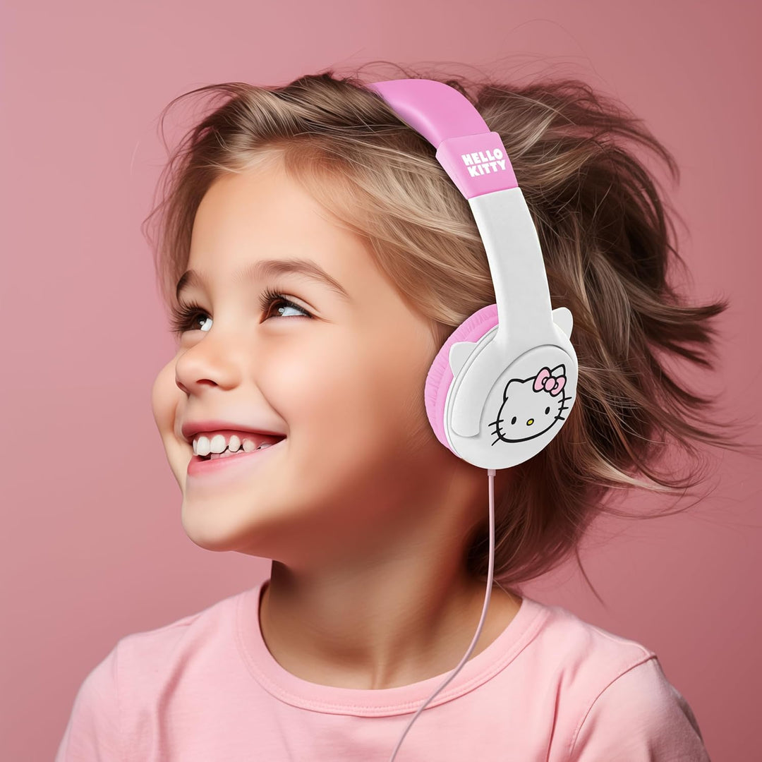 OTL Technologies Hello Kitty Wired Headphones with 3D Moulded Ears - Pink (HK1374)