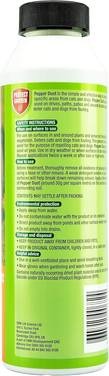 PROTECT GARDEN 86600256 Pepper Dust, 225g - Natural Animal Repellent Powder for Gardens