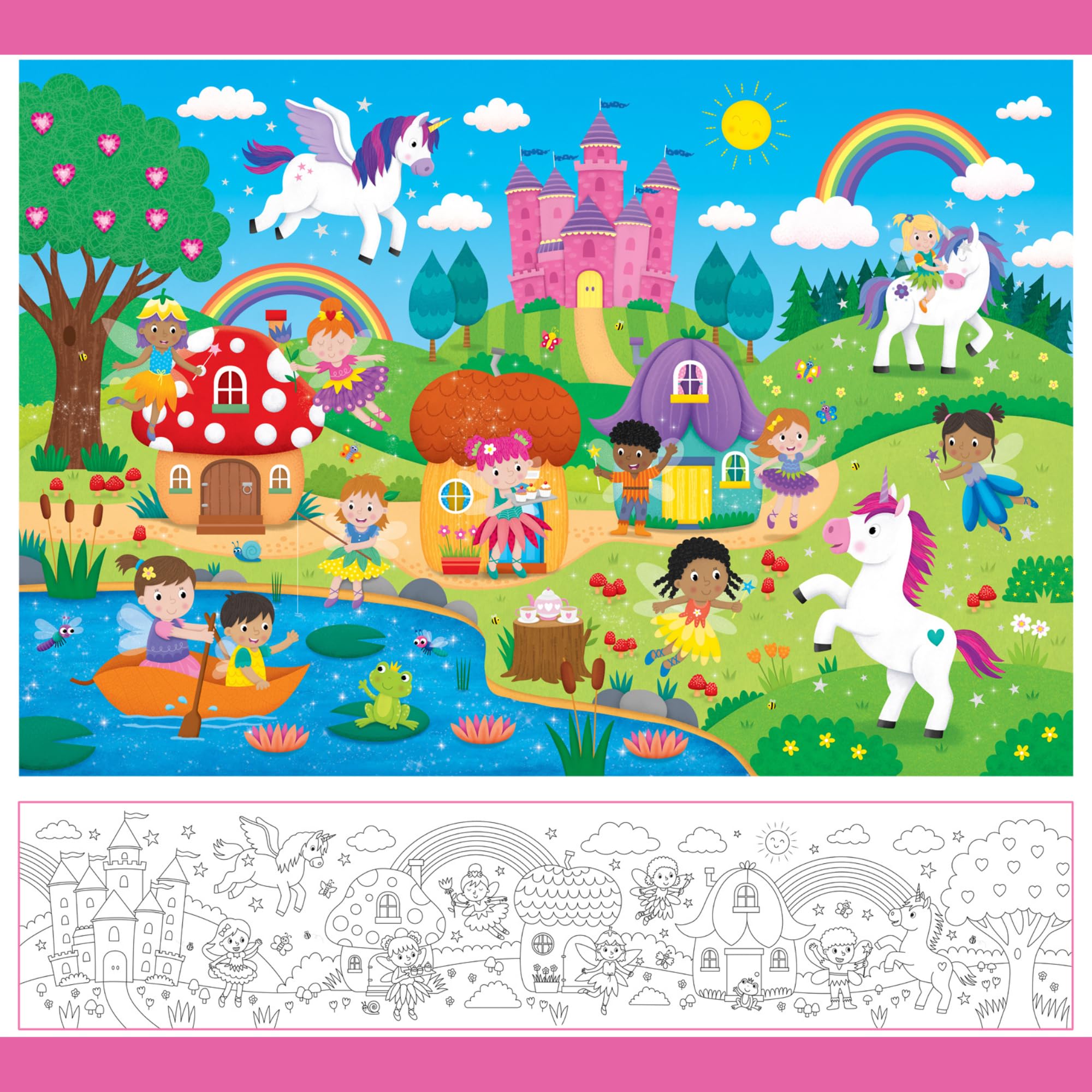 Galt Giant Floor Jigsaw Puzzle Fairies and Unicorns - 30-Piece Educational Puzzle for Kids Ages 3-6 12