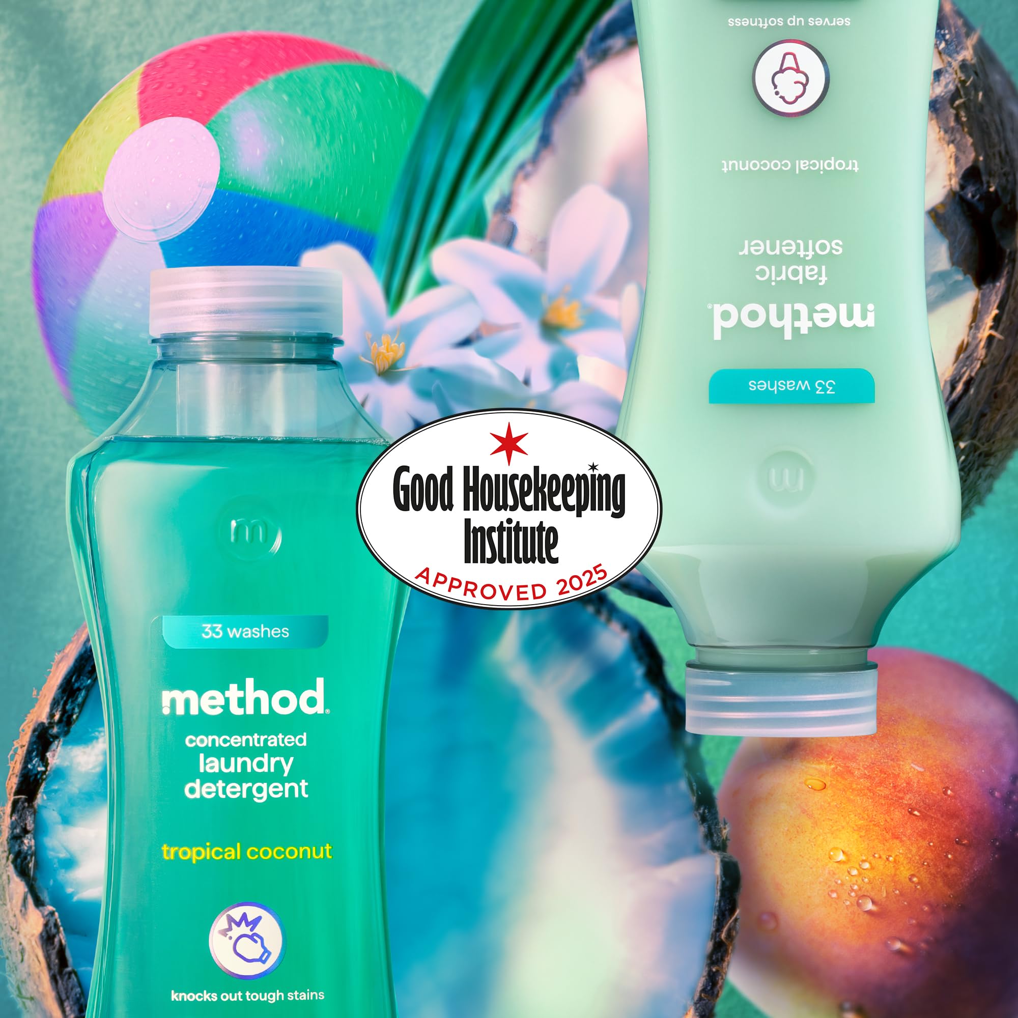 Method Fabric Softener Tropical Coconut, 990ml - Liquid Fabric Conditioner for Soft, Scented Laundry 6
