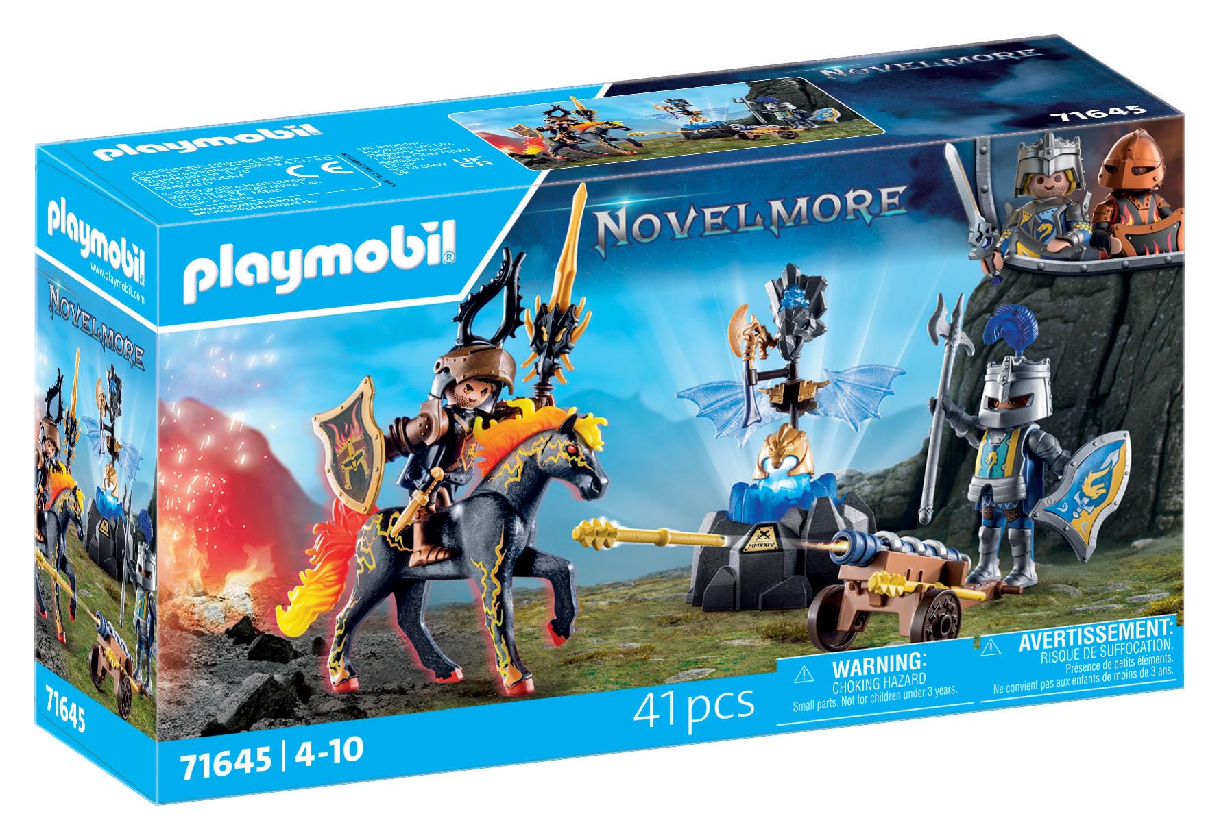 Playmobil 71645 Novelmore: Armoured Guard Playset with Knights, Horse, and Dragon Armour - Action-Packed Adventure for Kids 4+ 8
