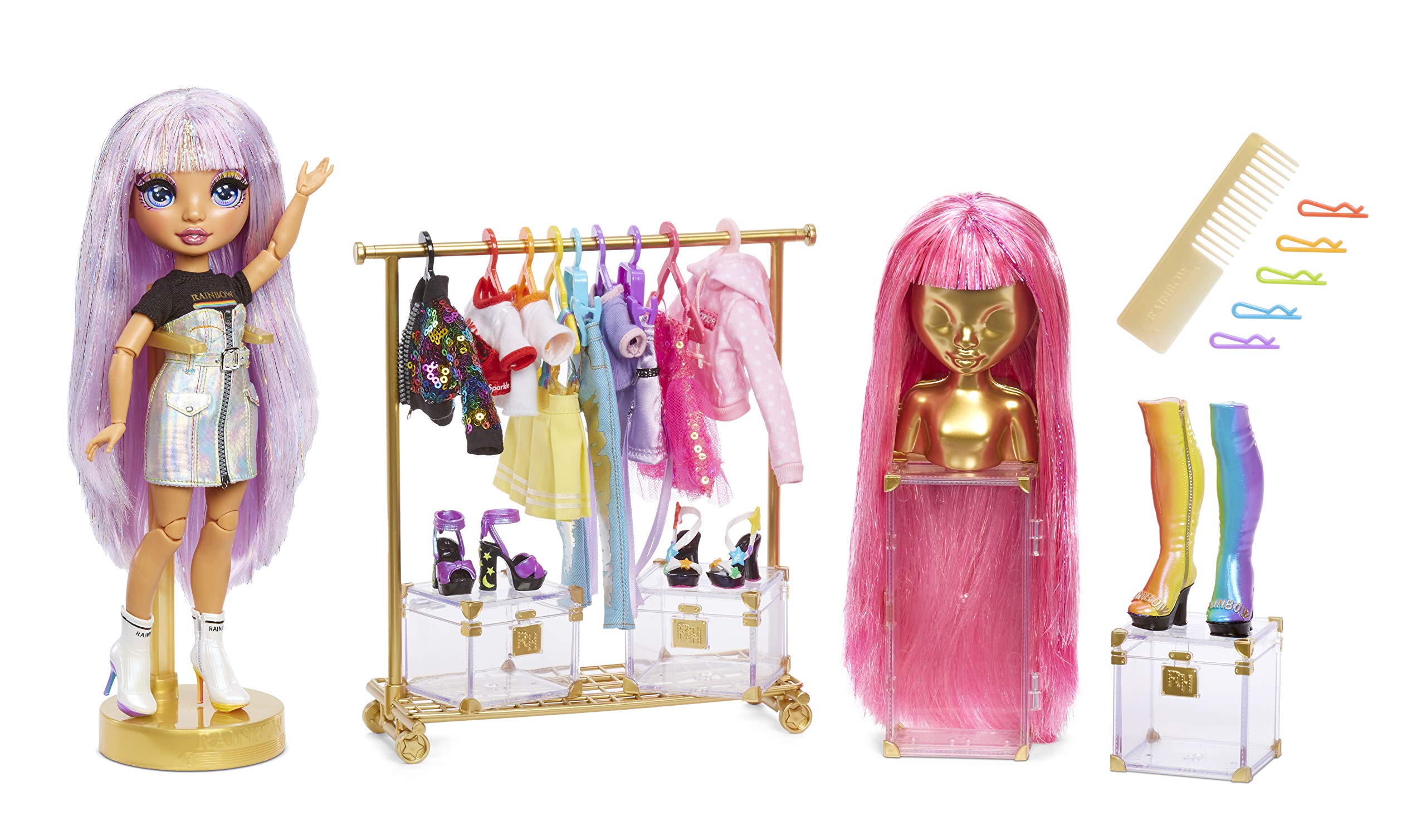 Rainbow High Fashion Studio - Exclusive Avery Styles Doll with 2 Wigs & 300+ Mix-and-Match Outfits, Age 4+ 15