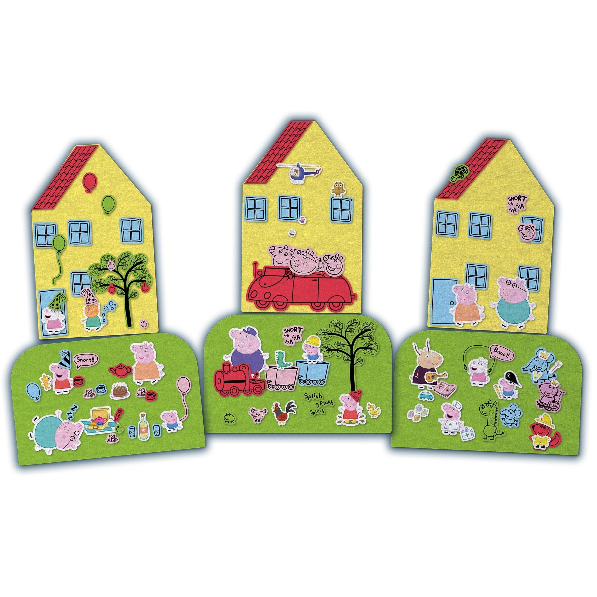 Peppa Pig Fuzzy Felt House Playset - Red 8