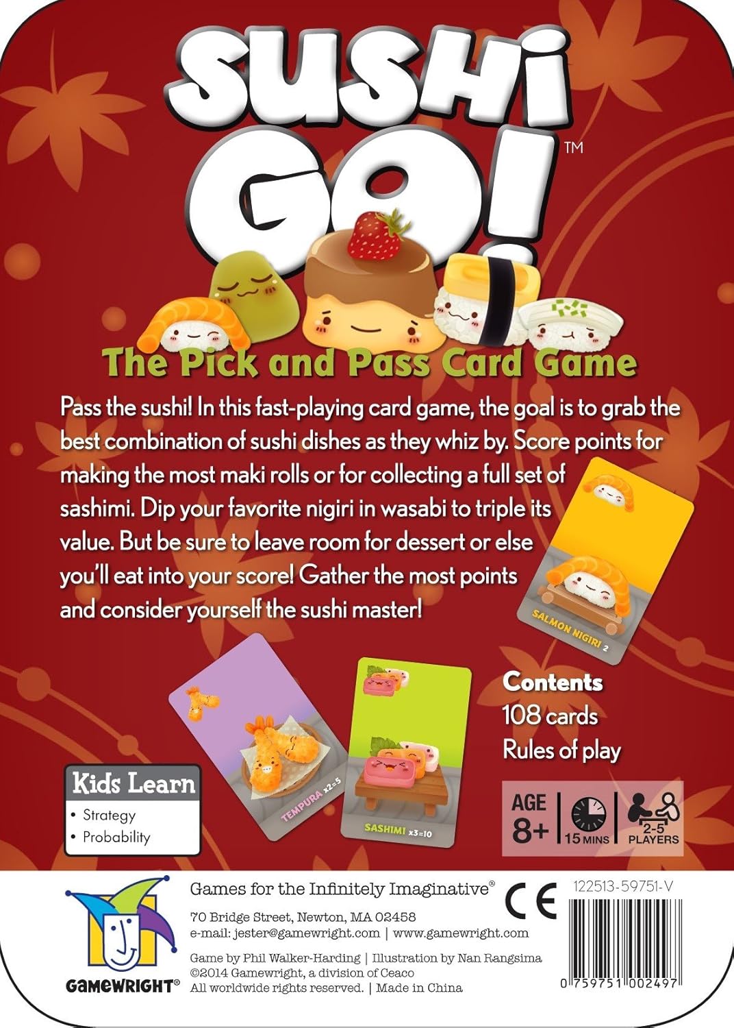 Gamewright Sushi Go Card Game 11