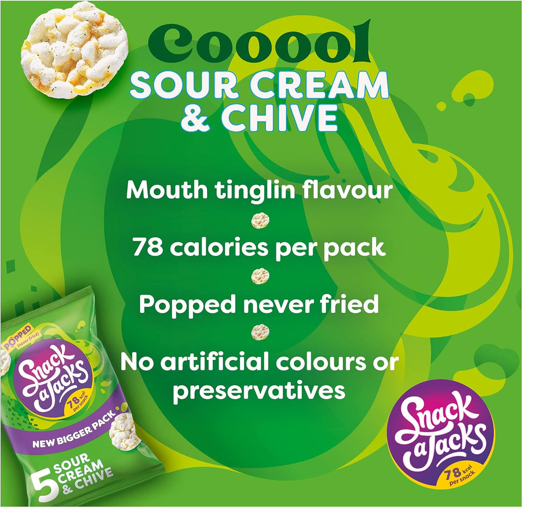 Snack a Jacks Crispy Sour Cream and Chive Snacks, 19 g (Pack of 5)