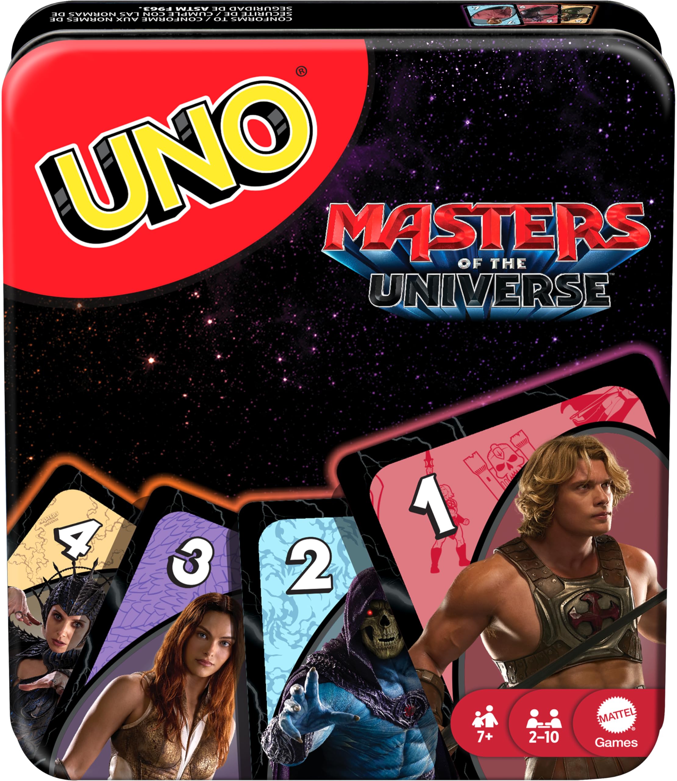 Mattel Games UNO Masters of the Universe Movie Card Game in Decorative Tin | 2-10 Players | Ages 7+