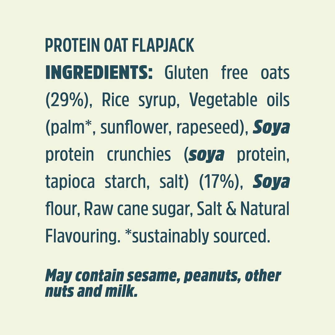 TREK Original Oat High Protein Flapjack - Gluten Free, Plant Based, Vegan - 16 x 50g Bars