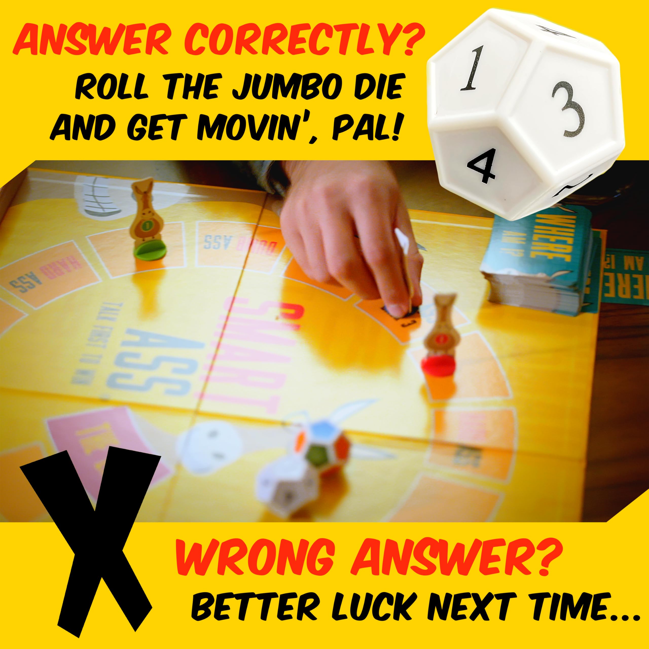 University Games Smart Ass Board Game | Ages 12+ | 2-8 Players | New Questions Edition 9