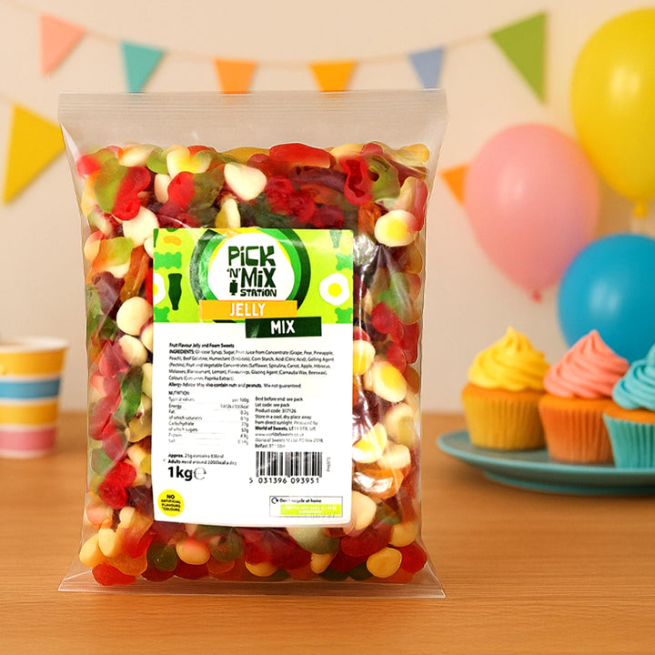Bonds of London - Pick 'n' Mix Station Jelly Mix Chewy Sweets, 1 kg