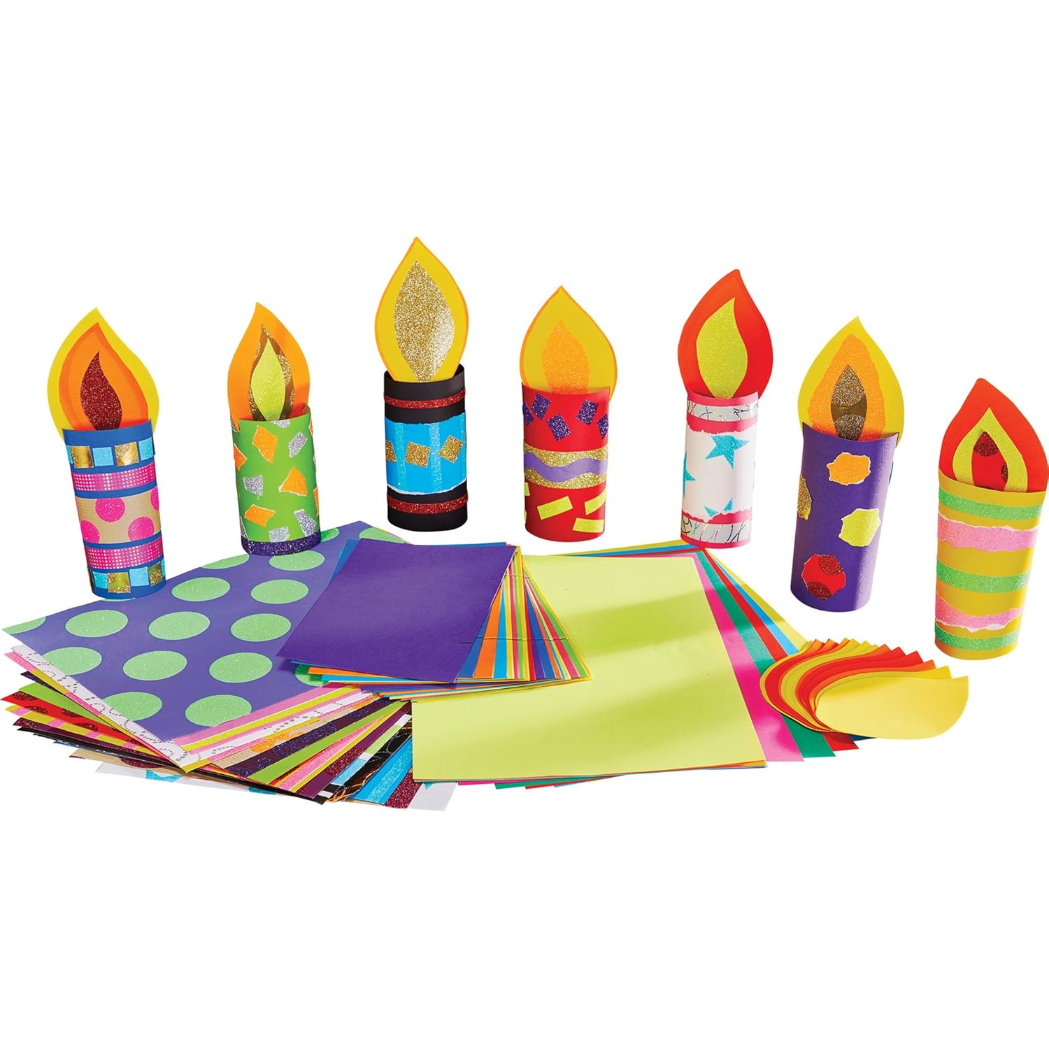 Springboard Tubey Candles Craft Kit (Pack of 30) - Diwali & Christmas Decoration Activity