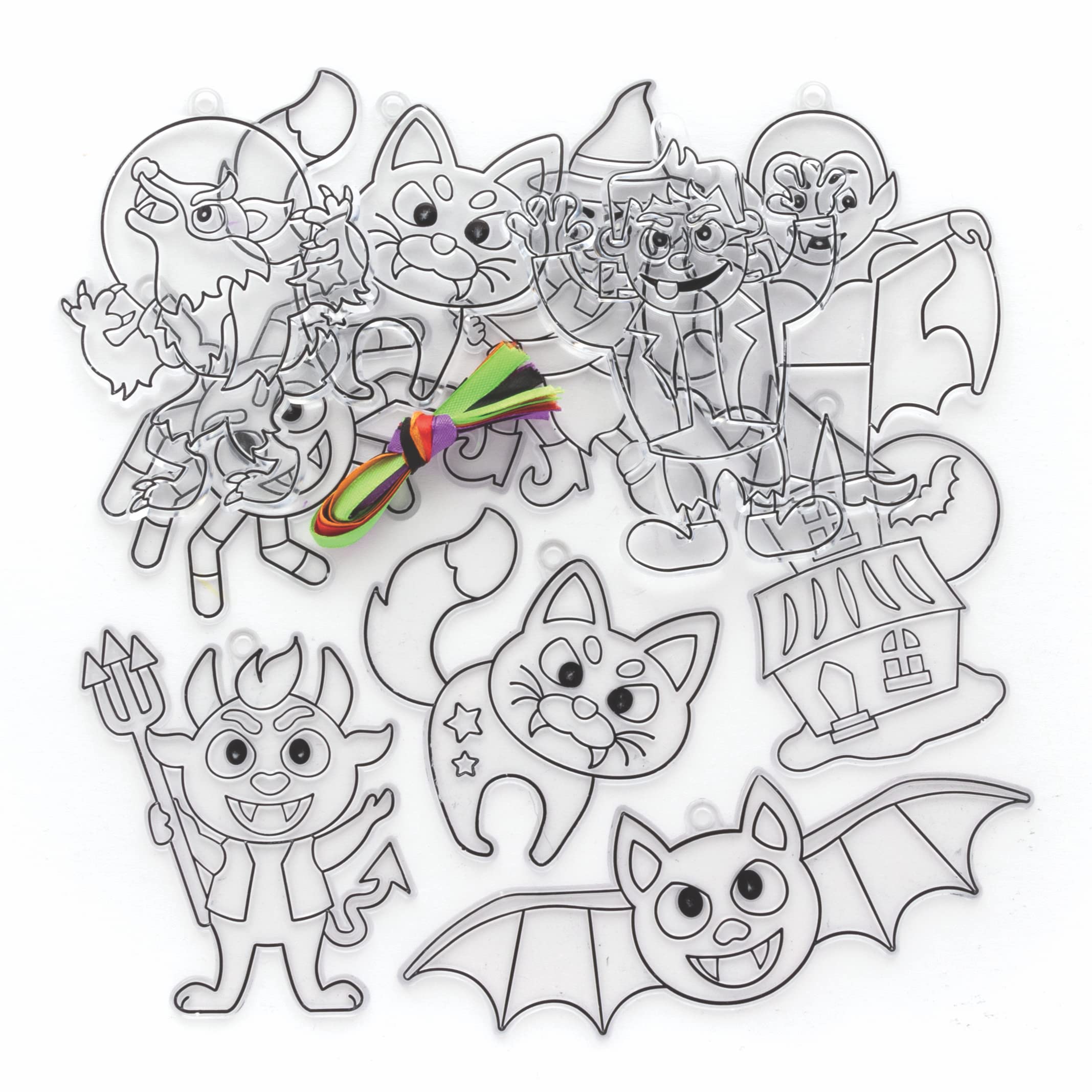 Baker Ross - Halloween Suncatcher Decorations Pack of 10 9