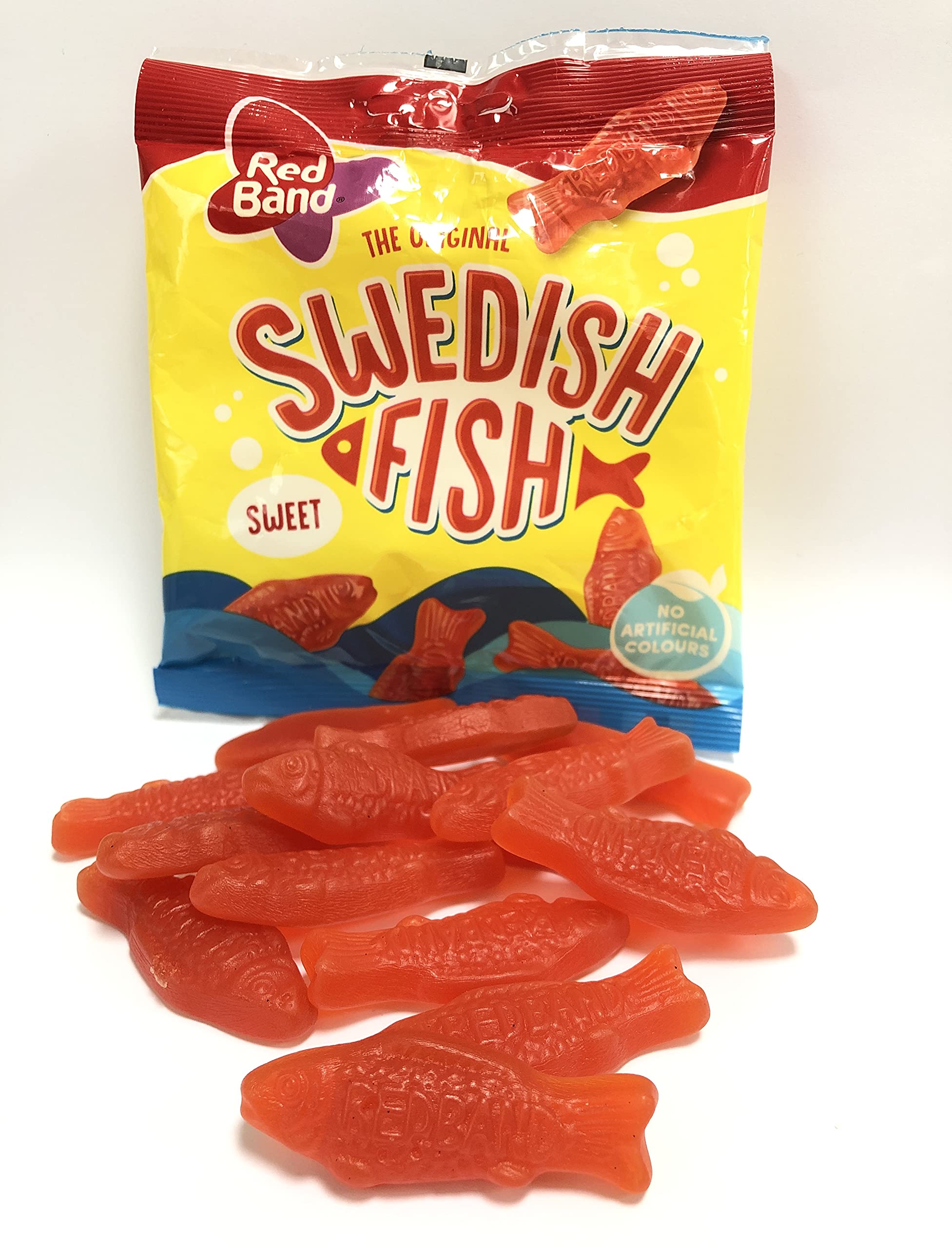 Red Band Swedish Fish Sweet Raspberry Flavoured Chewy Sweets, 100 g 2