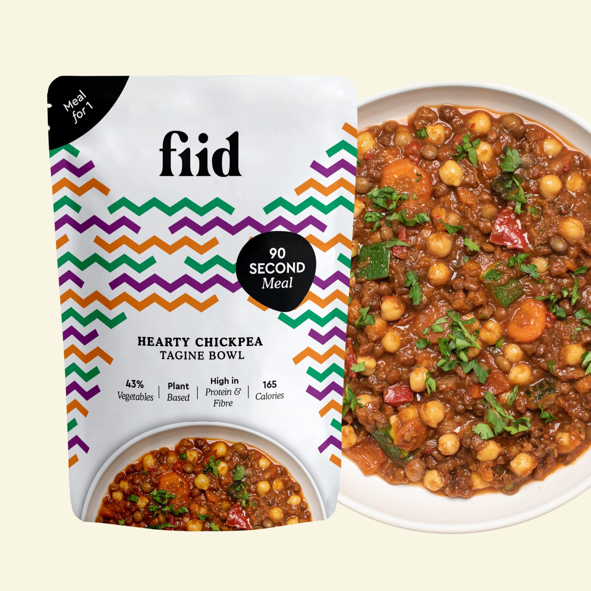 Fiid 100% Natural Vegan Moroccan Chickpea Tagine Stew - Microwave Ready Meal 13