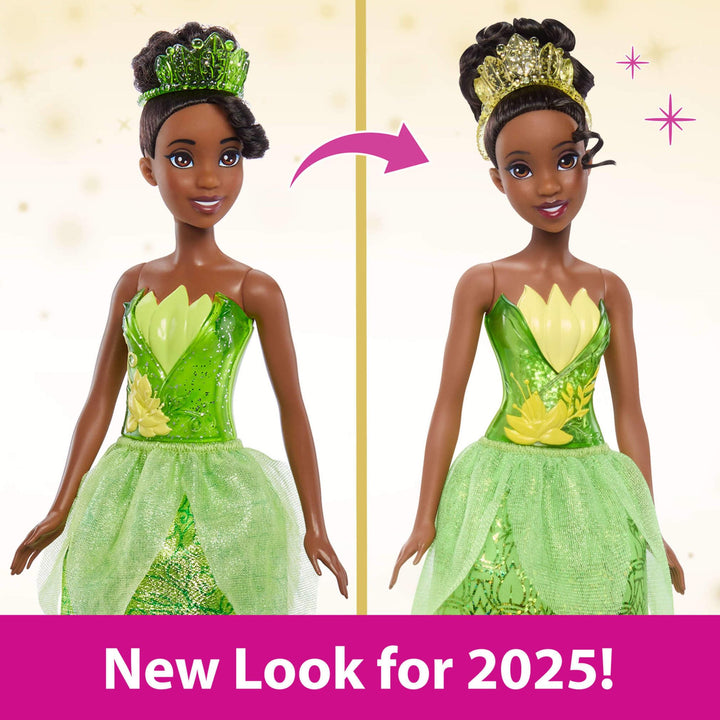 Disney Princess Tiana Posable Fashion Doll - Sparkling Movie-Inspired Outfit, Ages 3+
