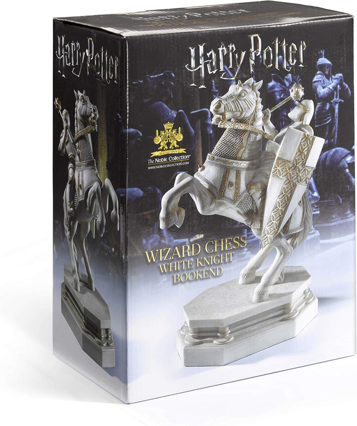 The Noble Collection Harry Potter White Knight Bookend - 12in (30cm) Hand Painted Bookend Sculpture - Harry Potter Film Set Movie Props Gifts