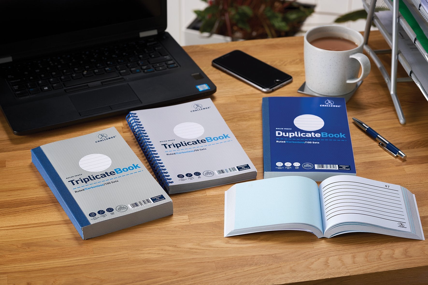 Challenge Duplicate Book, Carbonless, 100 Pages, 5 pack (210 x 130 mm) 2