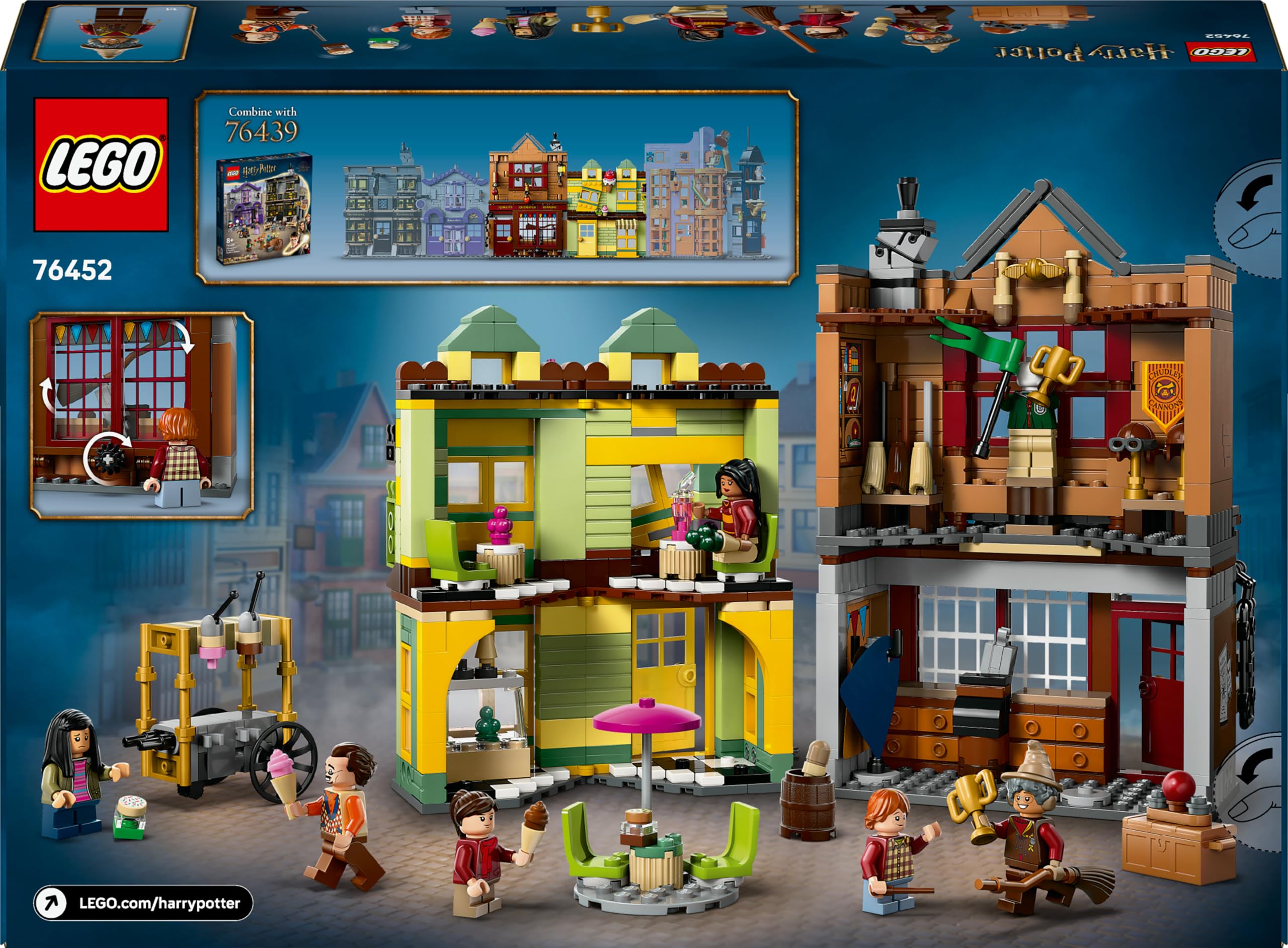 LEGO Harry Potter Diagon Alley Playset - Quality Quidditch Supplies & Ice Cream Parlour, 795 Pieces 2